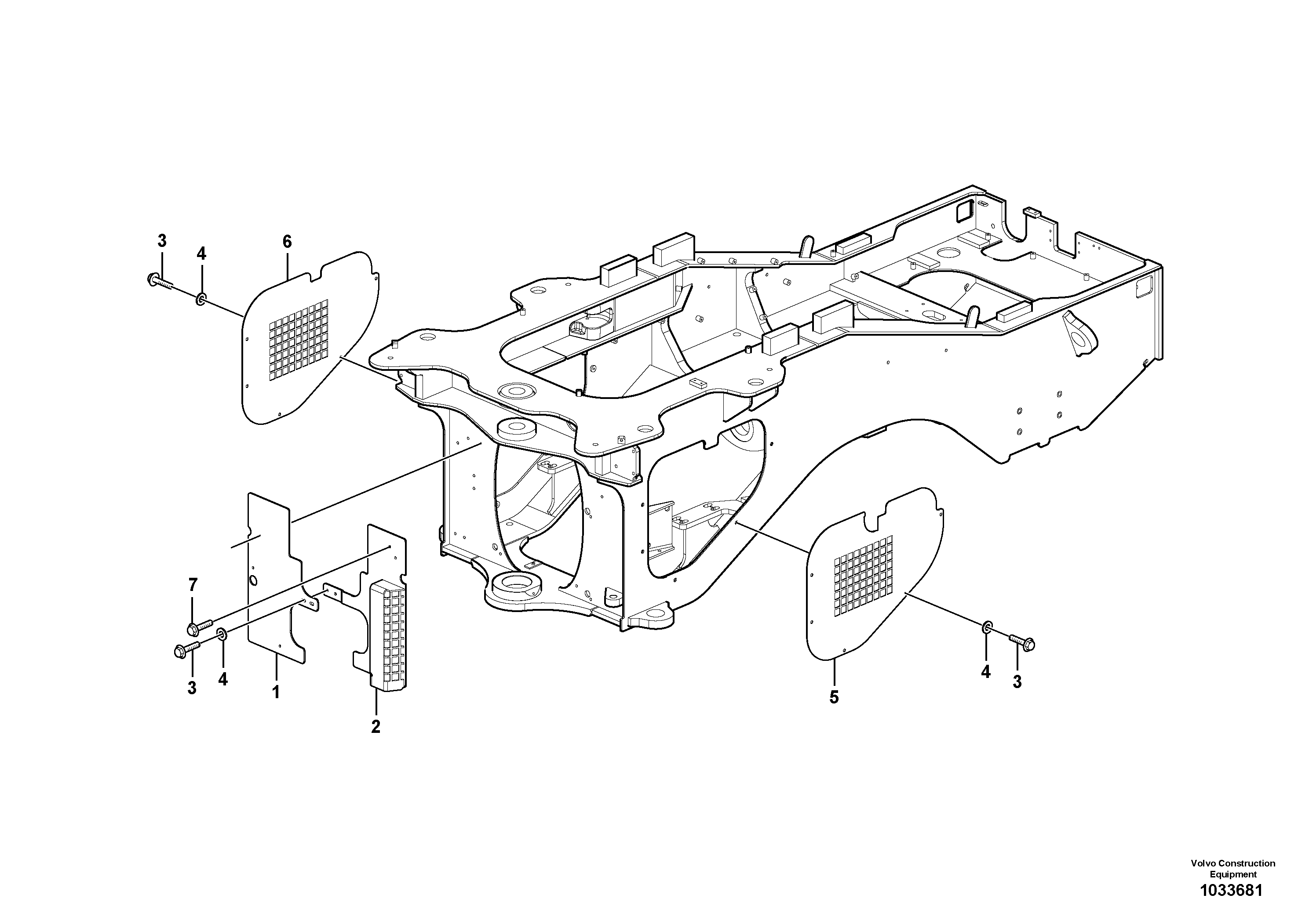 Схема запчастей Volvo L90F - 42673 Coverplates L90F