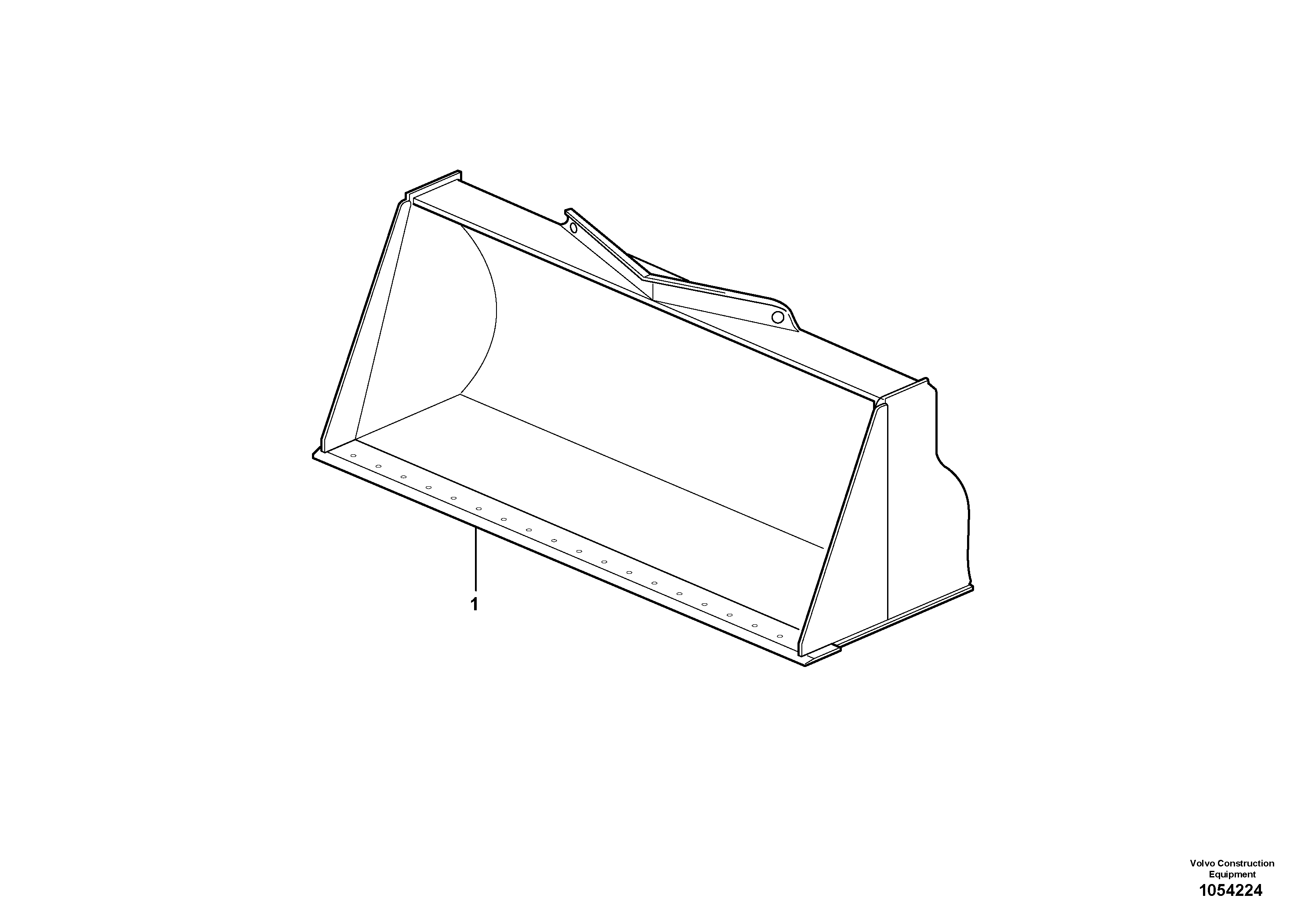 Схема запчастей Volvo L90F - 83283 Bucket, straight lip, alt. edge savers or teeth ATTACHMENTS ATTACHMENTS WHEEL LOADERS GEN. F