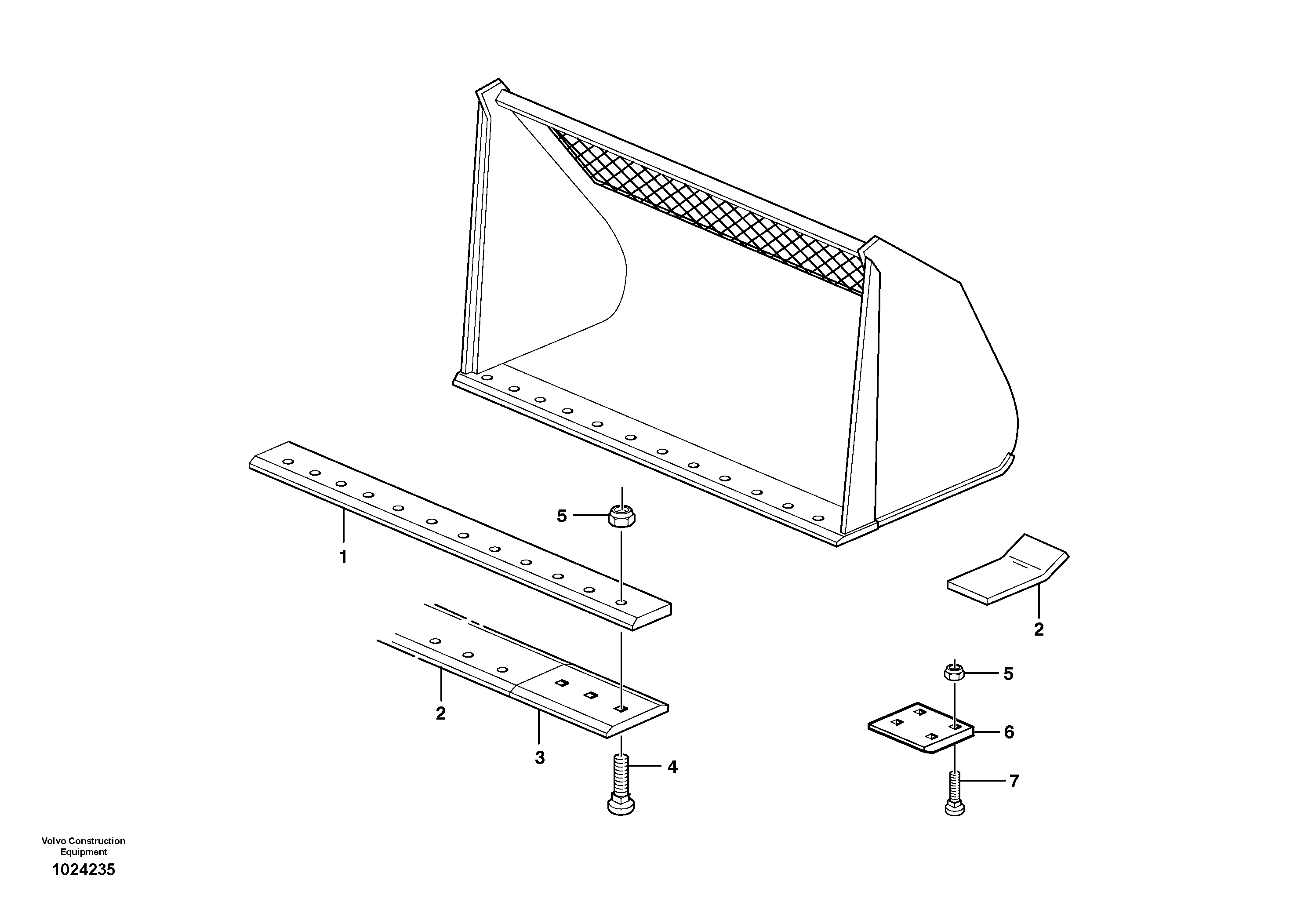 Схема запчастей Volvo L90F - 83205 Light materials bucket ATTACHMENTS ATTACHMENTS WHEEL LOADERS GEN. F