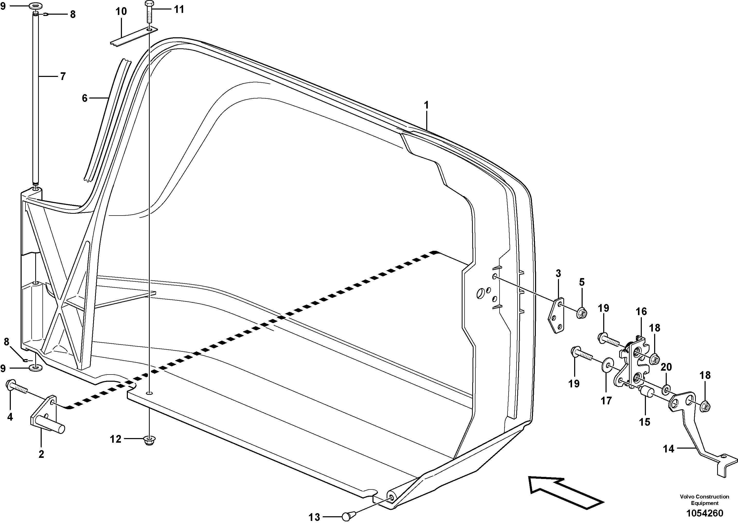 Схема запчастей Volvo L90F - 45123 Filter cover L90F