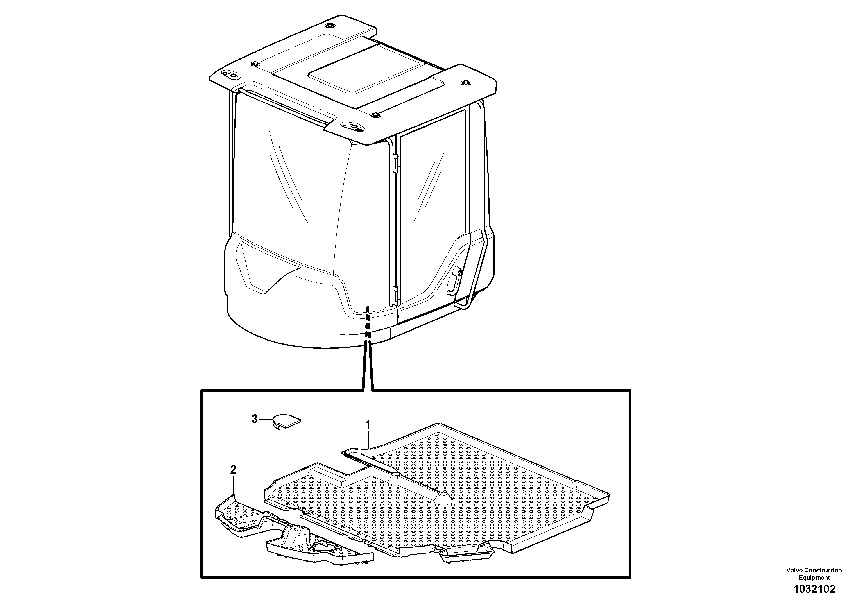 Схема запчастей Volvo L90F - 95397 Insulating matting L90F