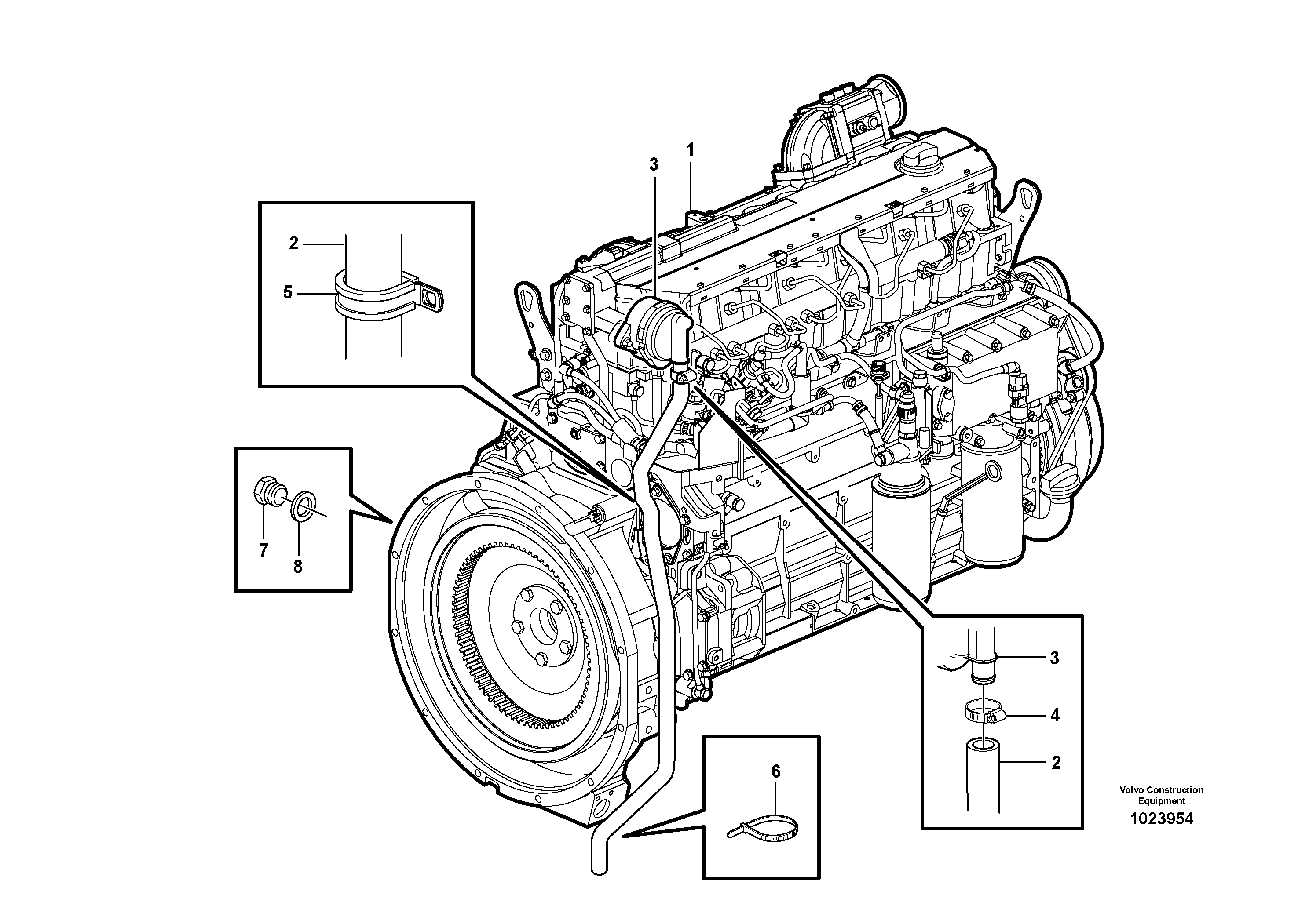 Схема запчастей Volvo L90F - 71081 Crankcase ventilation L90F