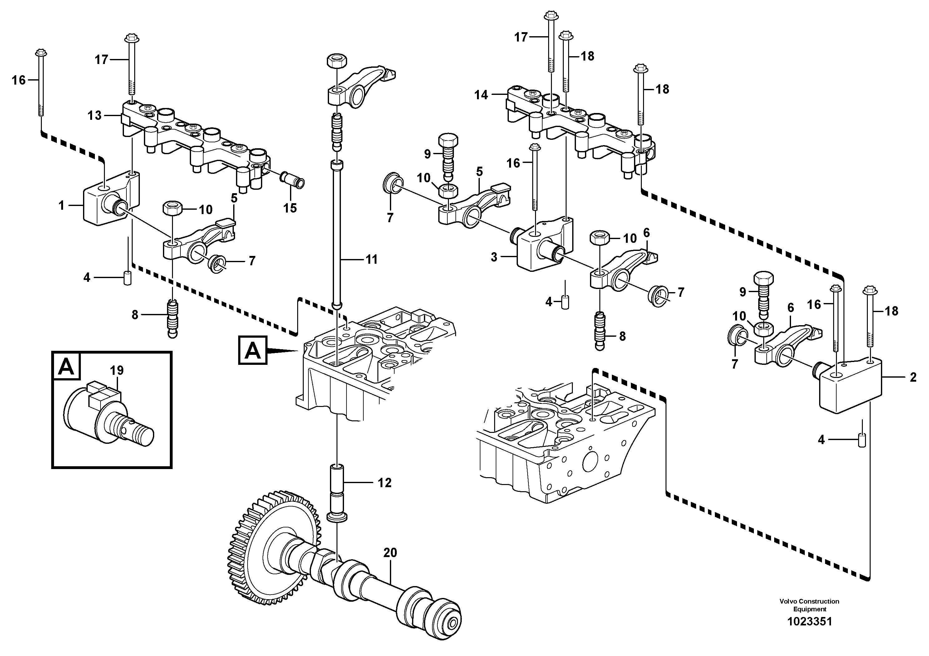 Схема запчастей Volvo L90F - 21415 Valve mechanism L90F