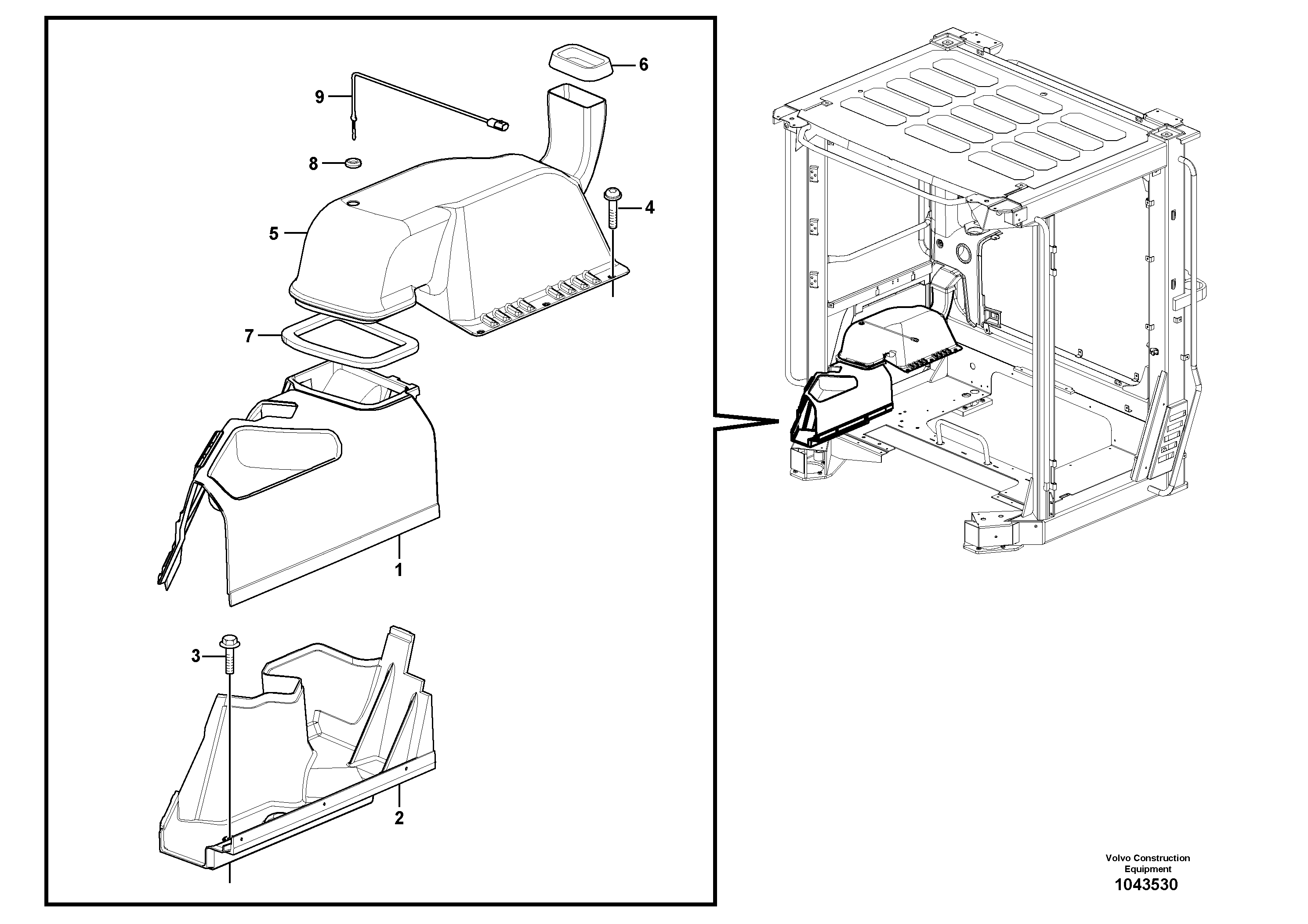 Схема запчастей Volvo L90F - 50675 Air ducts L90F