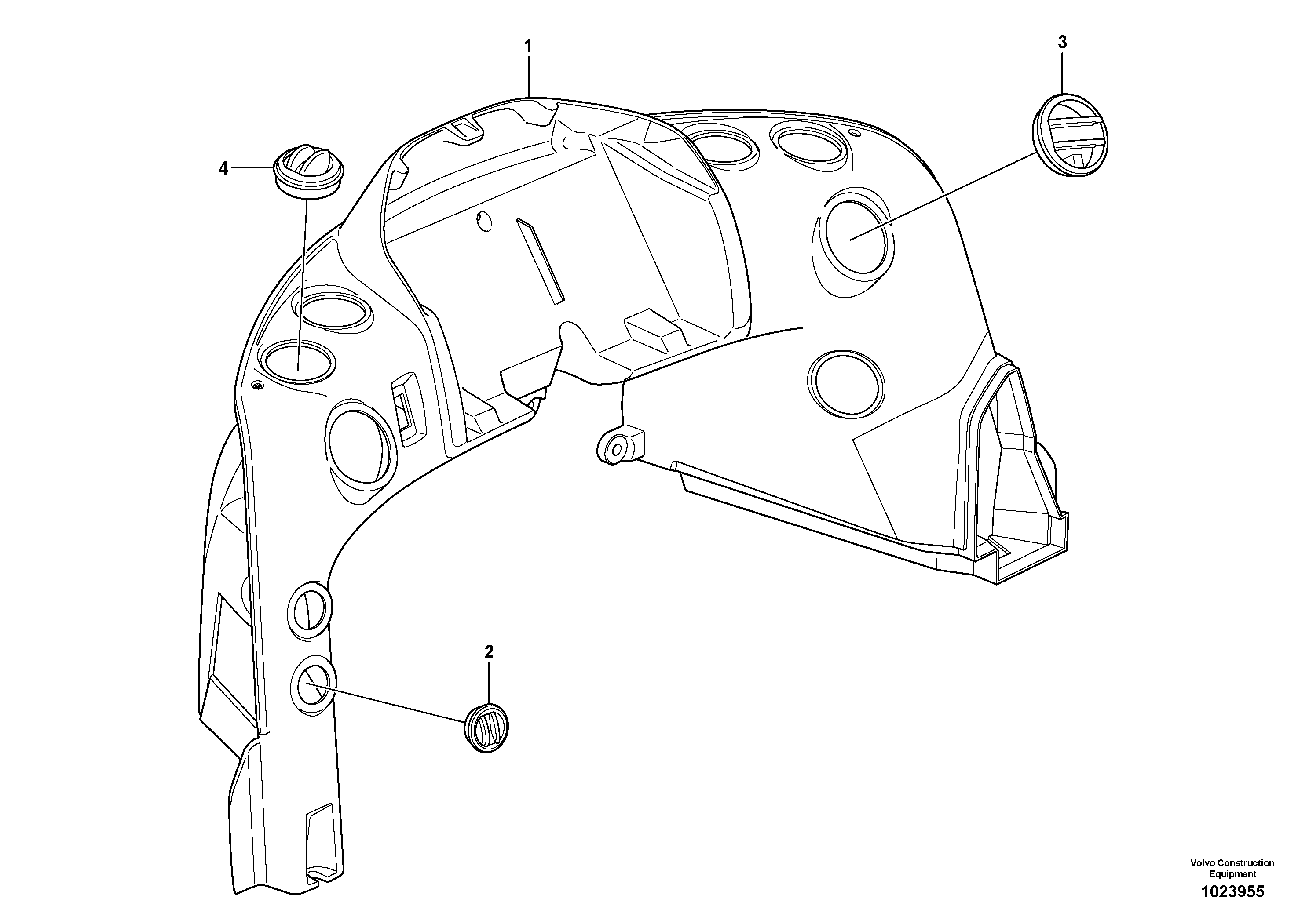 Схема запчастей Volvo L90F - 62338 Air ducts L90F