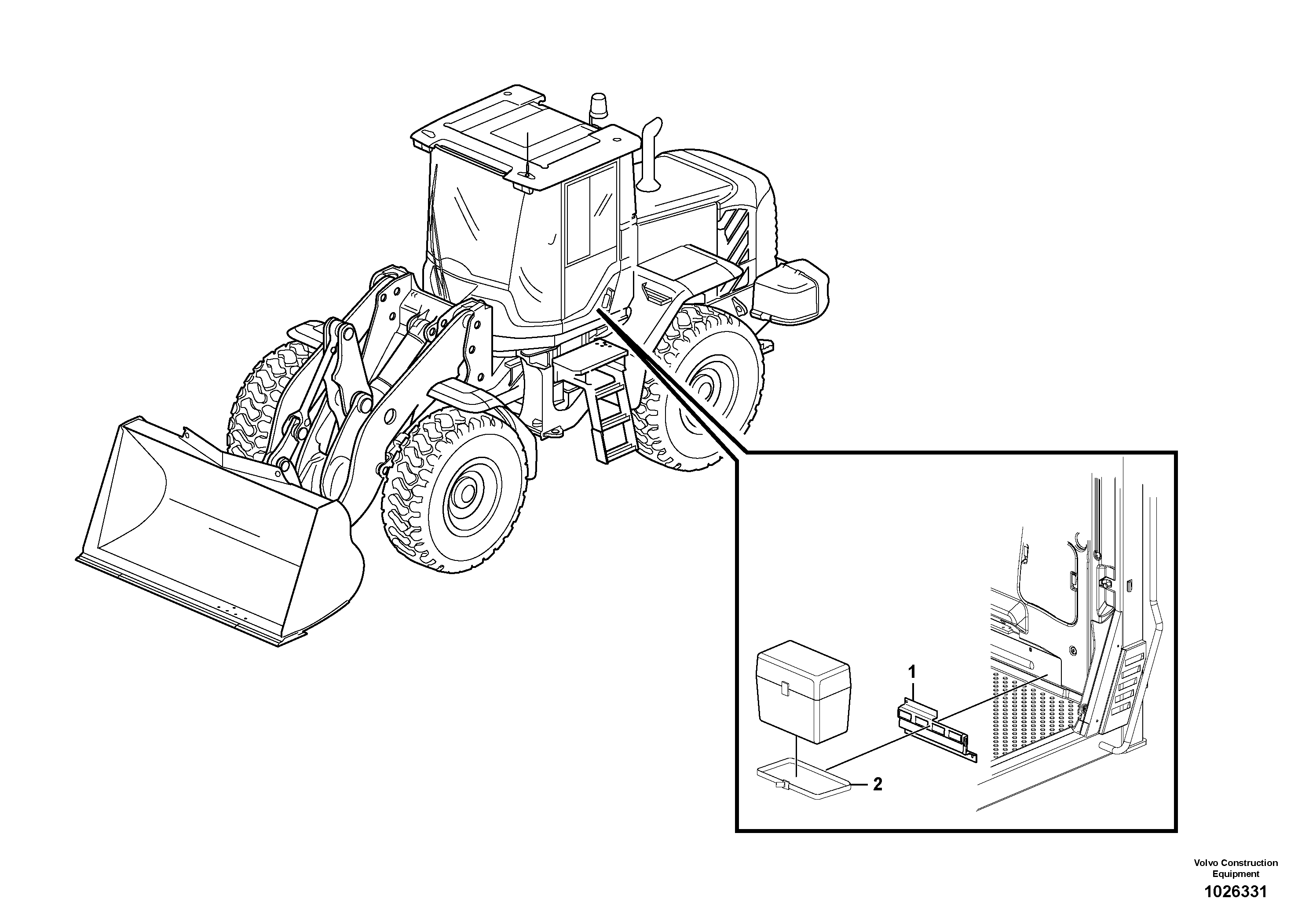 Схема запчастей Volvo L90F - 9665 Lunch box holder L90F