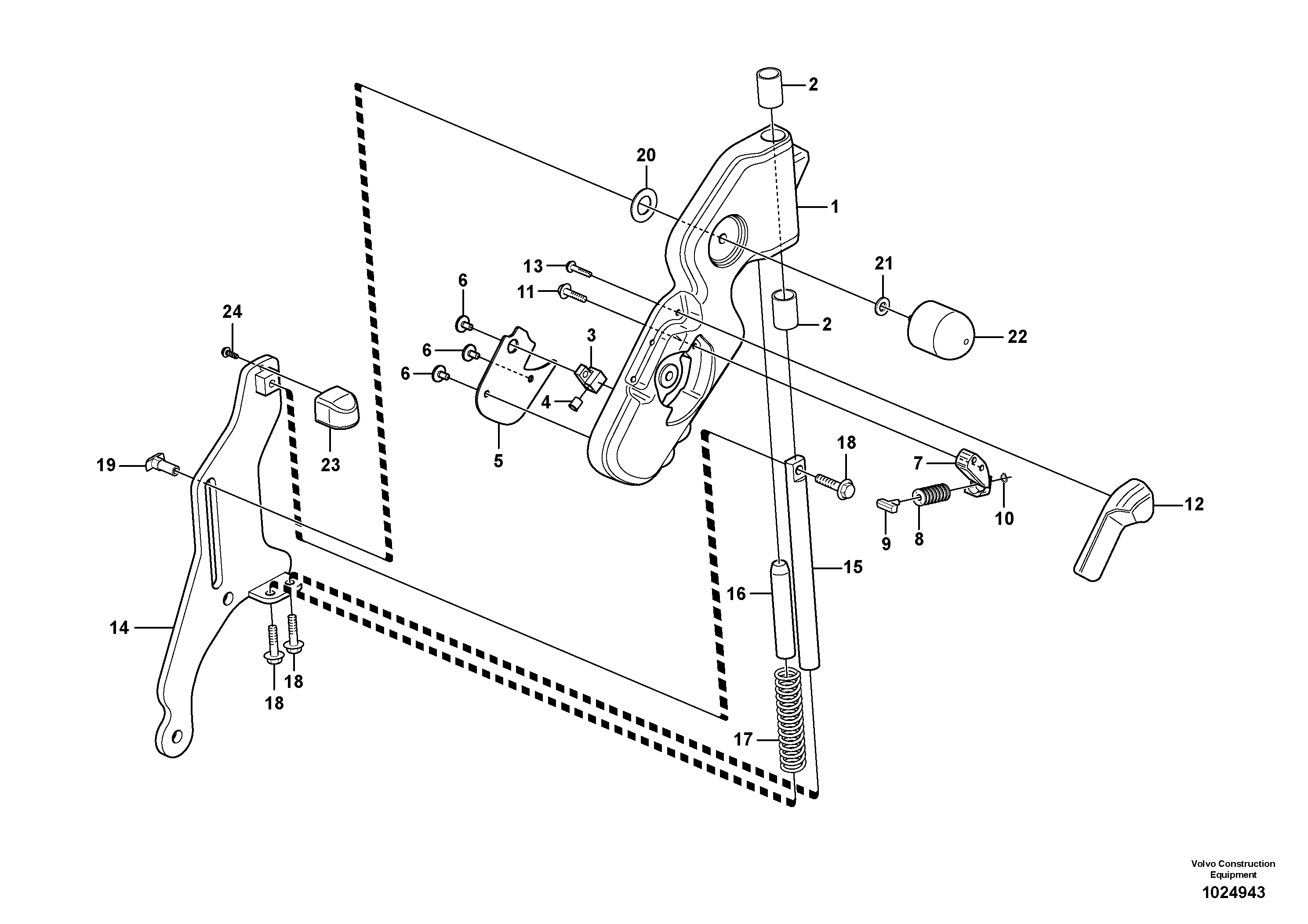 Схема запчастей Volvo L90F - 98301 CDC - steering, foldable arm rest L90F