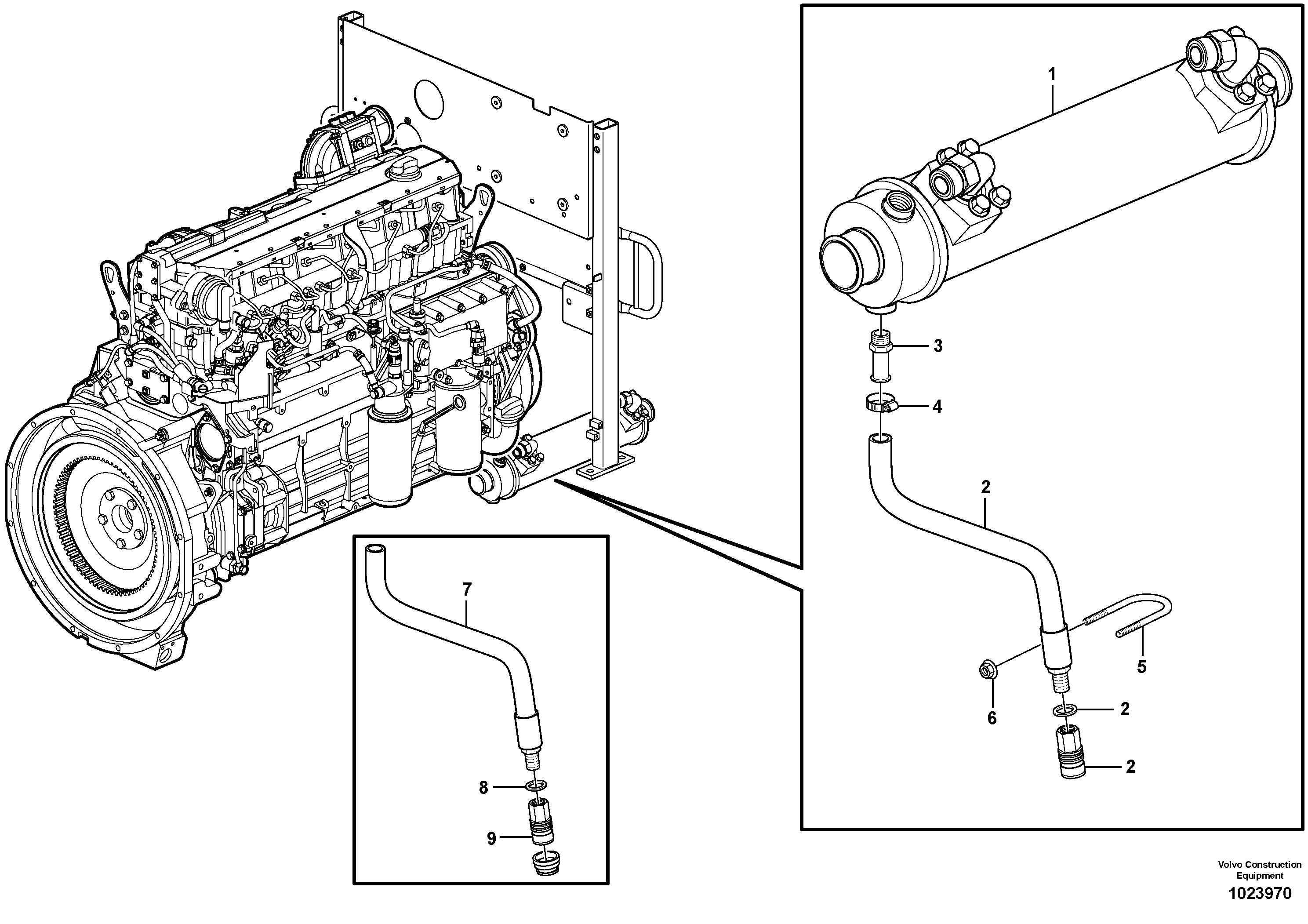 Схема запчастей Volvo L90F - 77688 Coolant drainage L90F