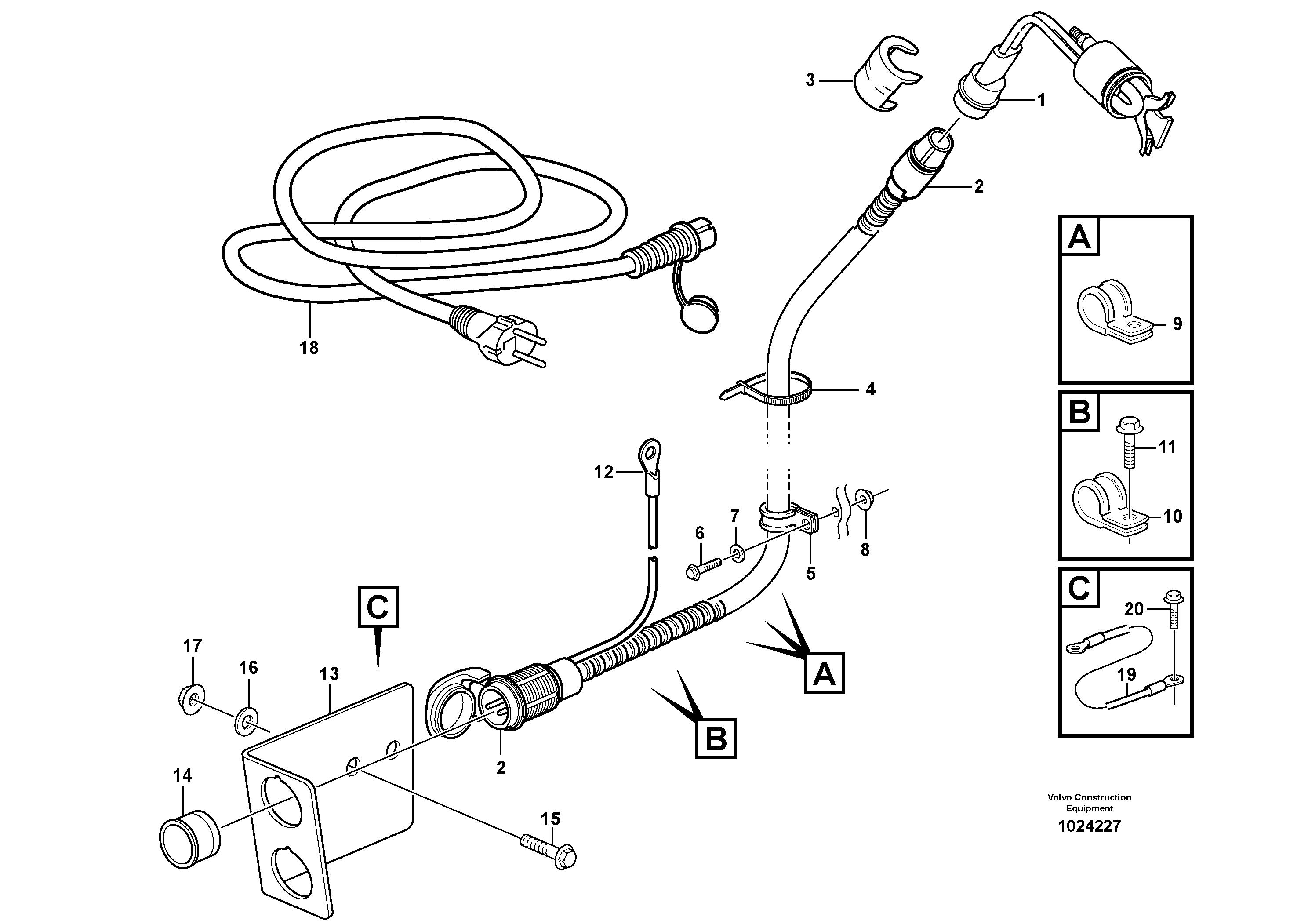 Схема запчастей Volvo L90F - 11128 Engine heater L90F