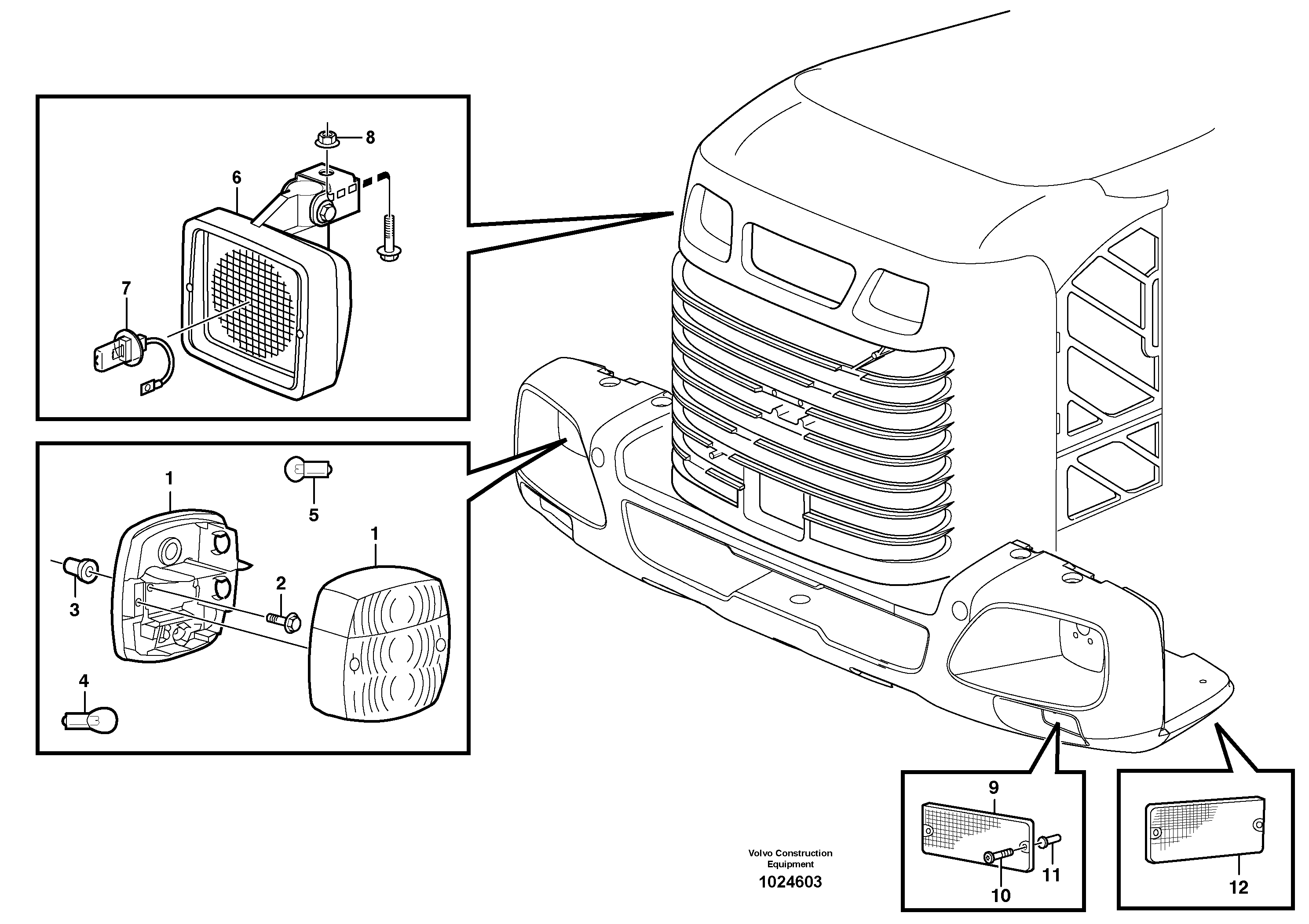 Схема запчастей Volvo L90F - 1489 Lighting, rear L90F