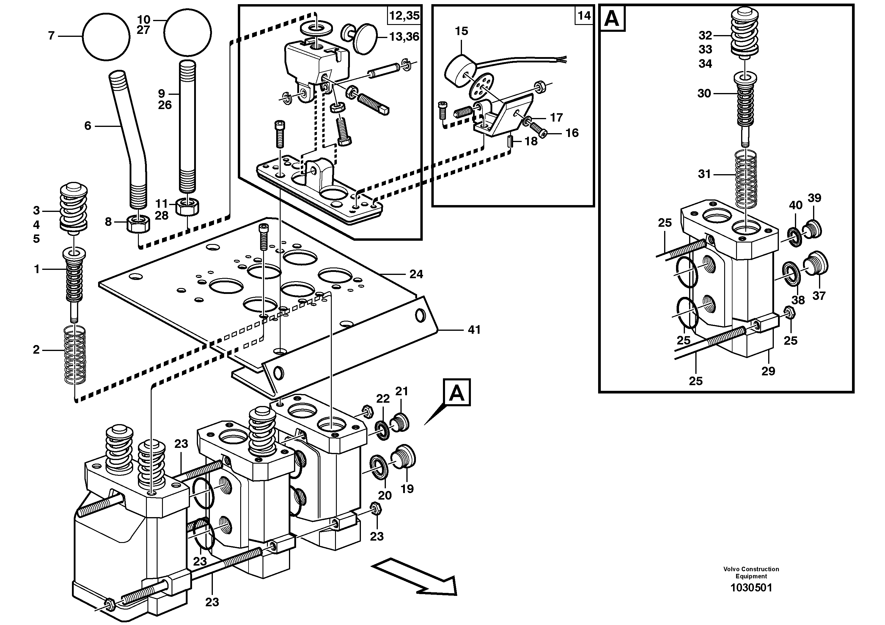 Схема запчастей Volvo L90F - 96866 Servo valve L90F