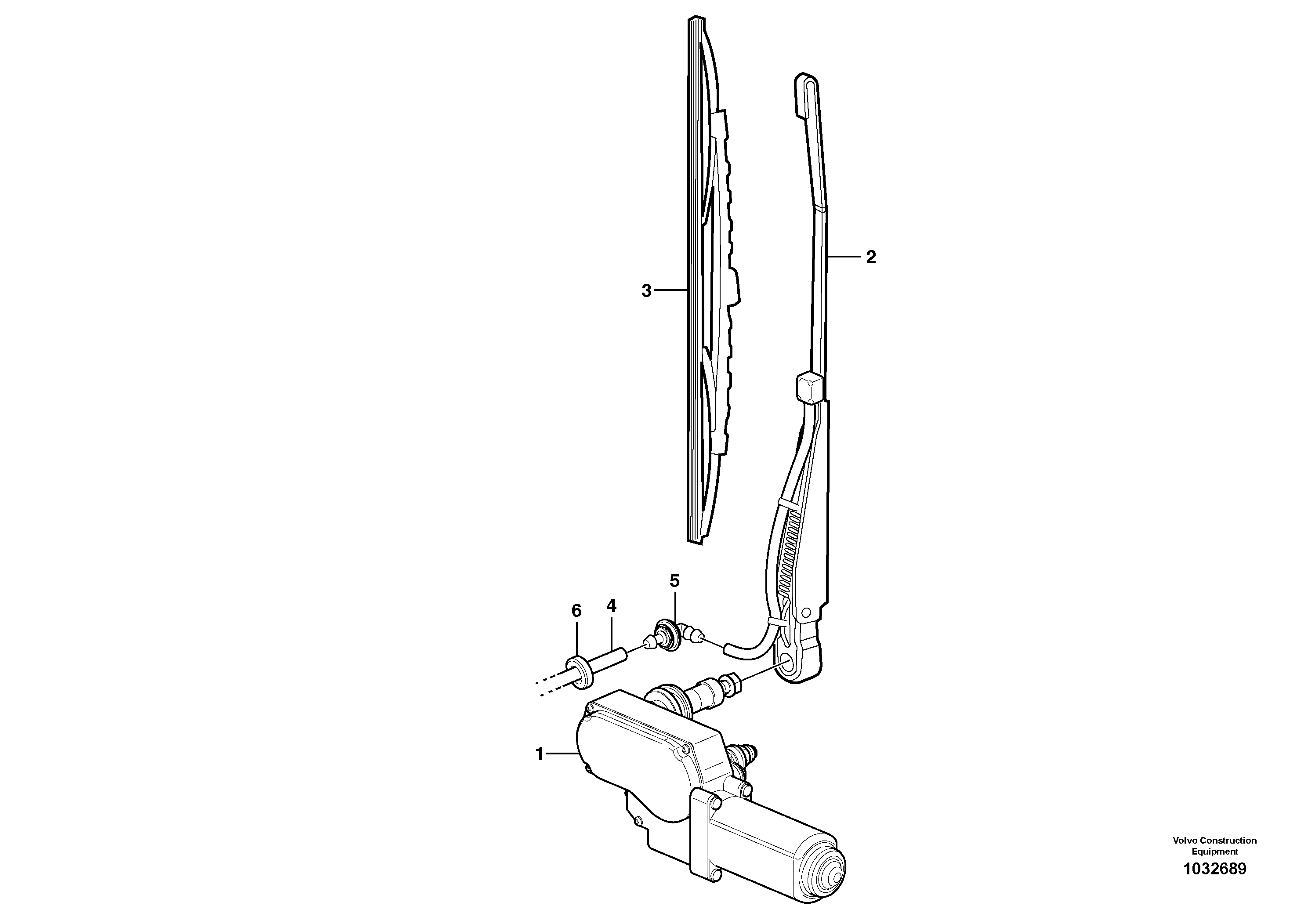 Схема запчастей Volvo L90F - 42806 Windshield wiper, rear L90F