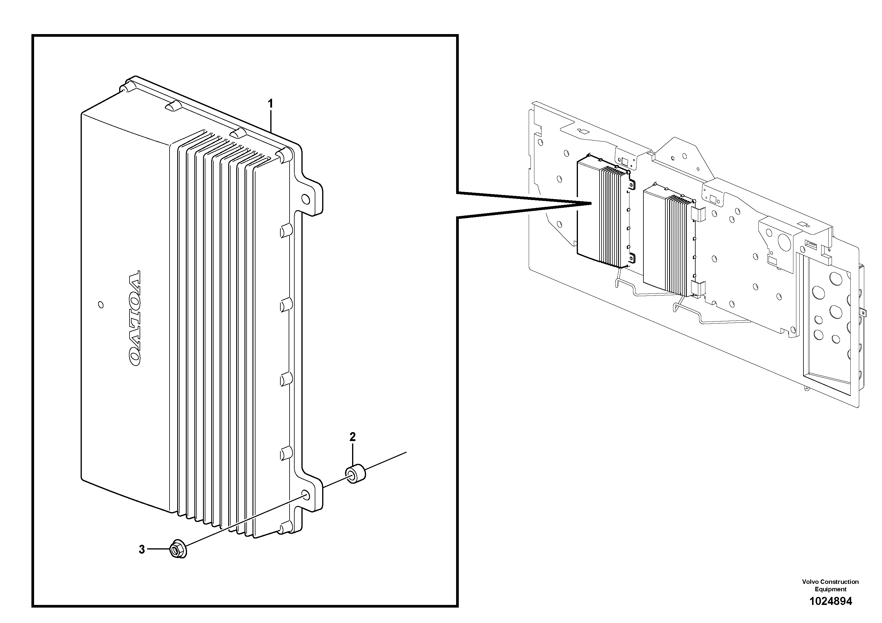 Схема запчастей Volvo L90F - 102256 Electronic unit L90F