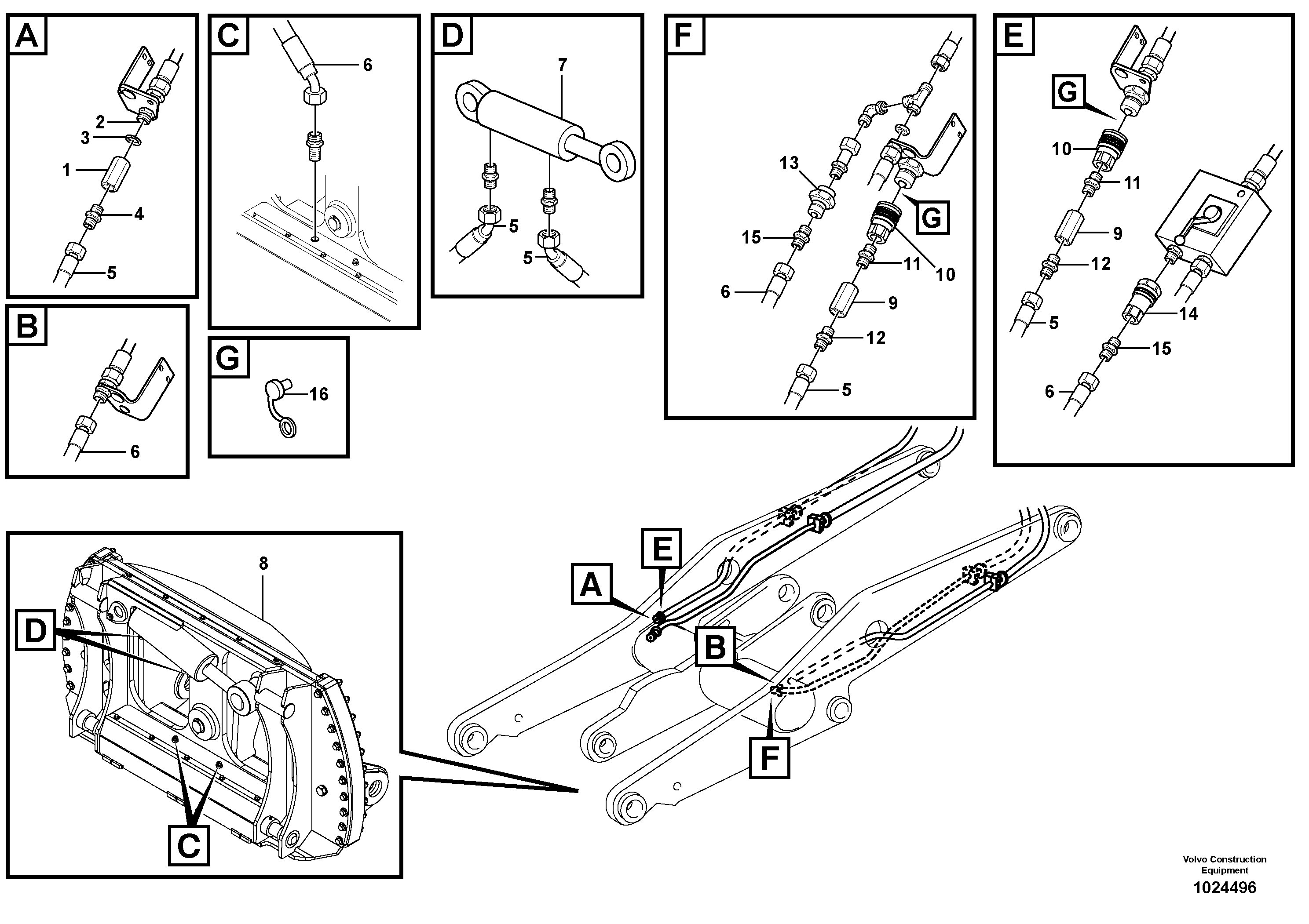 Схема запчастей Volvo L90F - 61803 Attachment bracket, rotary L90F