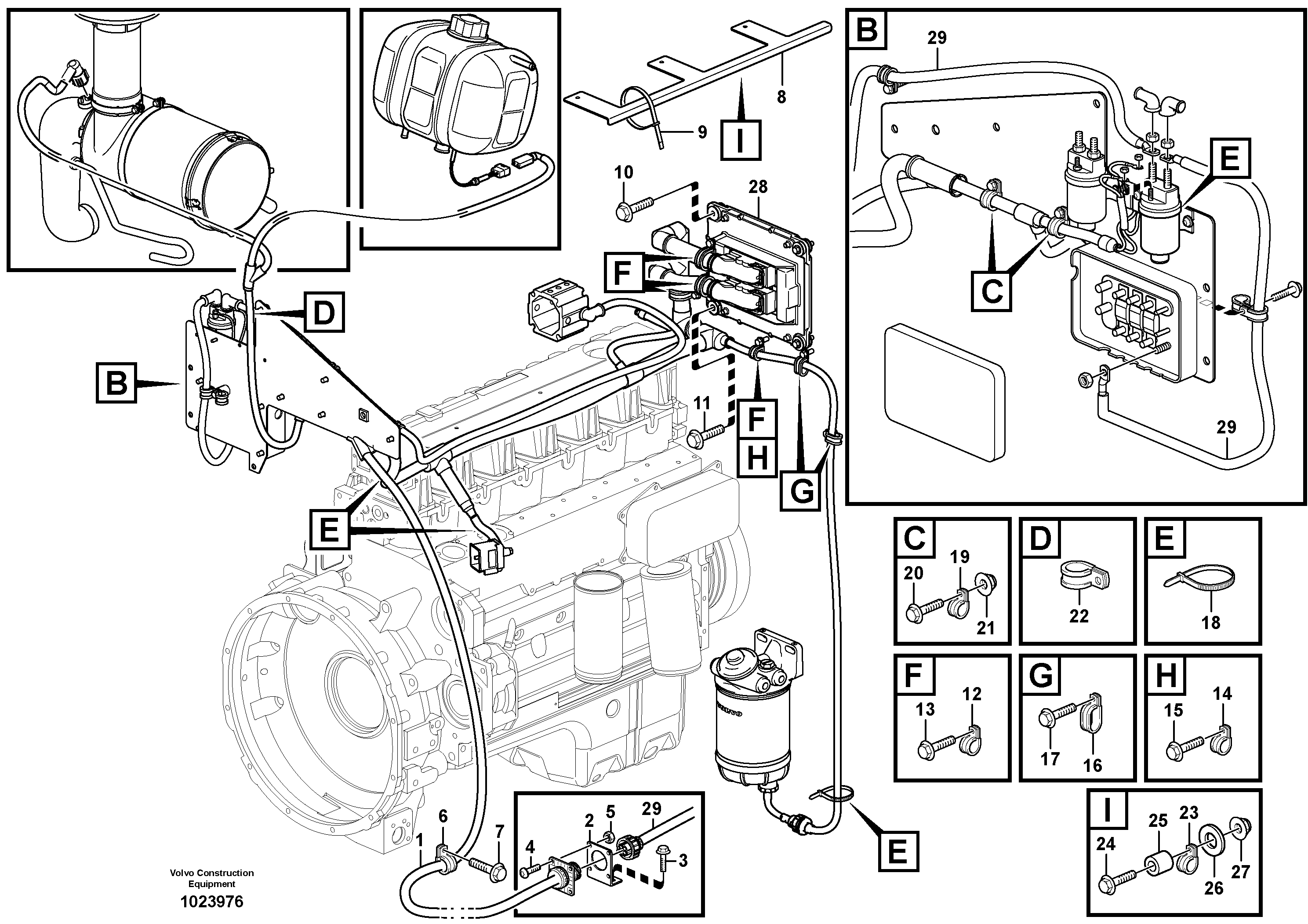 Схема запчастей Volvo L90F - 11299 Cable harness, electrical distrib. unit - engine L90F