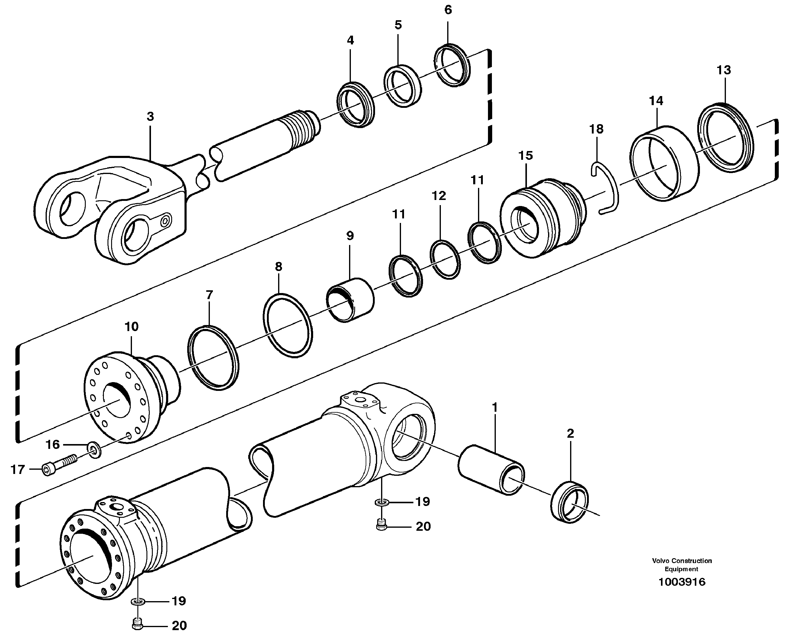 Схема запчастей Volvo L90F - 67867 Гидроцилиндр (цилиндр) подъемный L90F