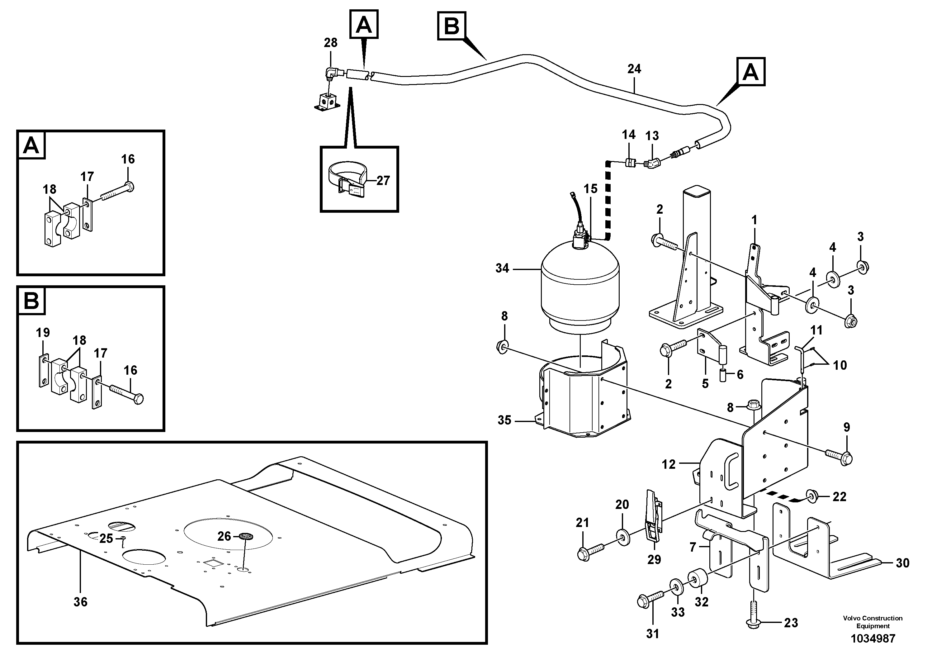 Схема запчастей Volvo L90F - 19310 Fire suppression system L90F