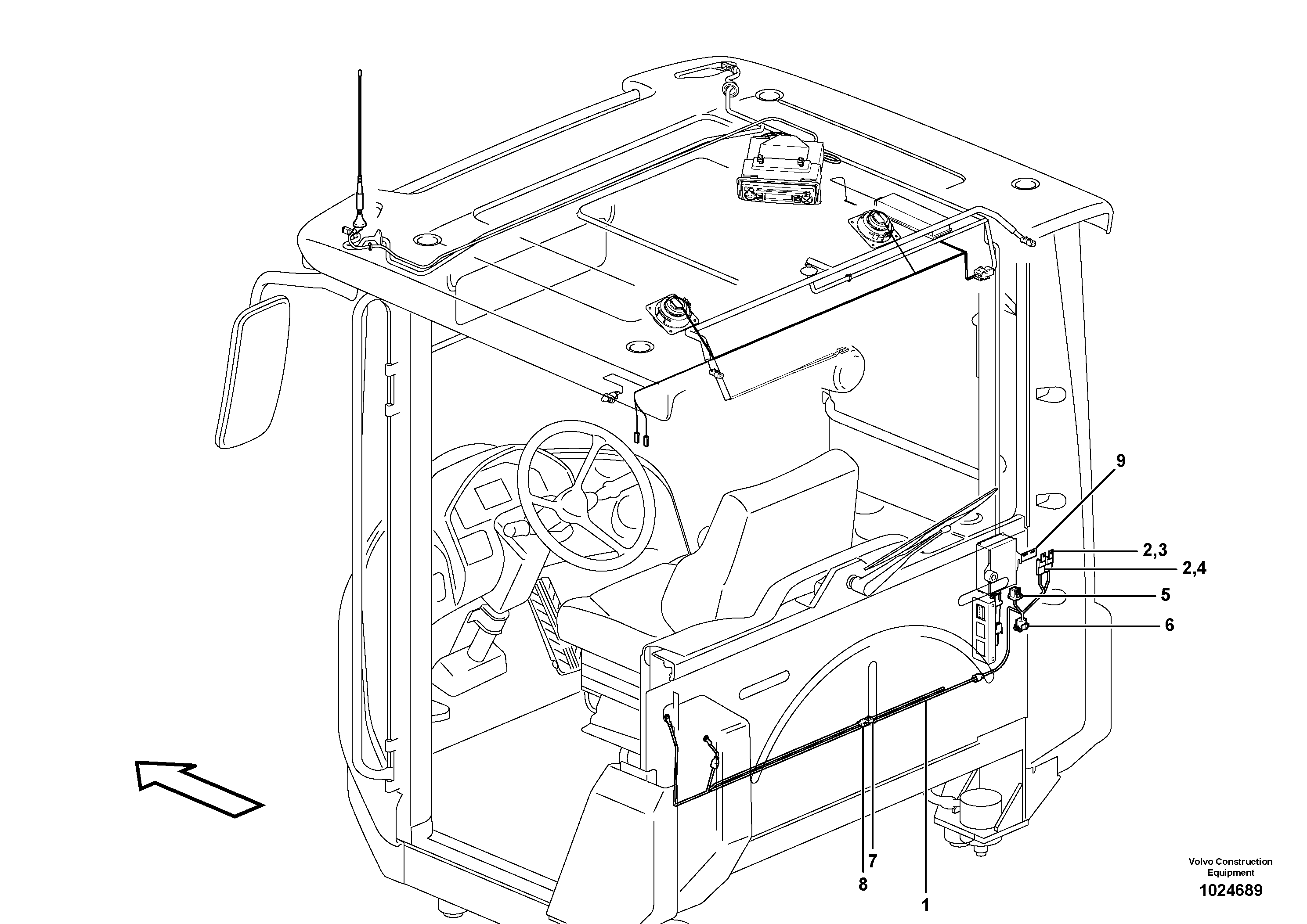 Схема запчастей Volvo L90F - 38172 Cable harness, 20A voltage converter L90F