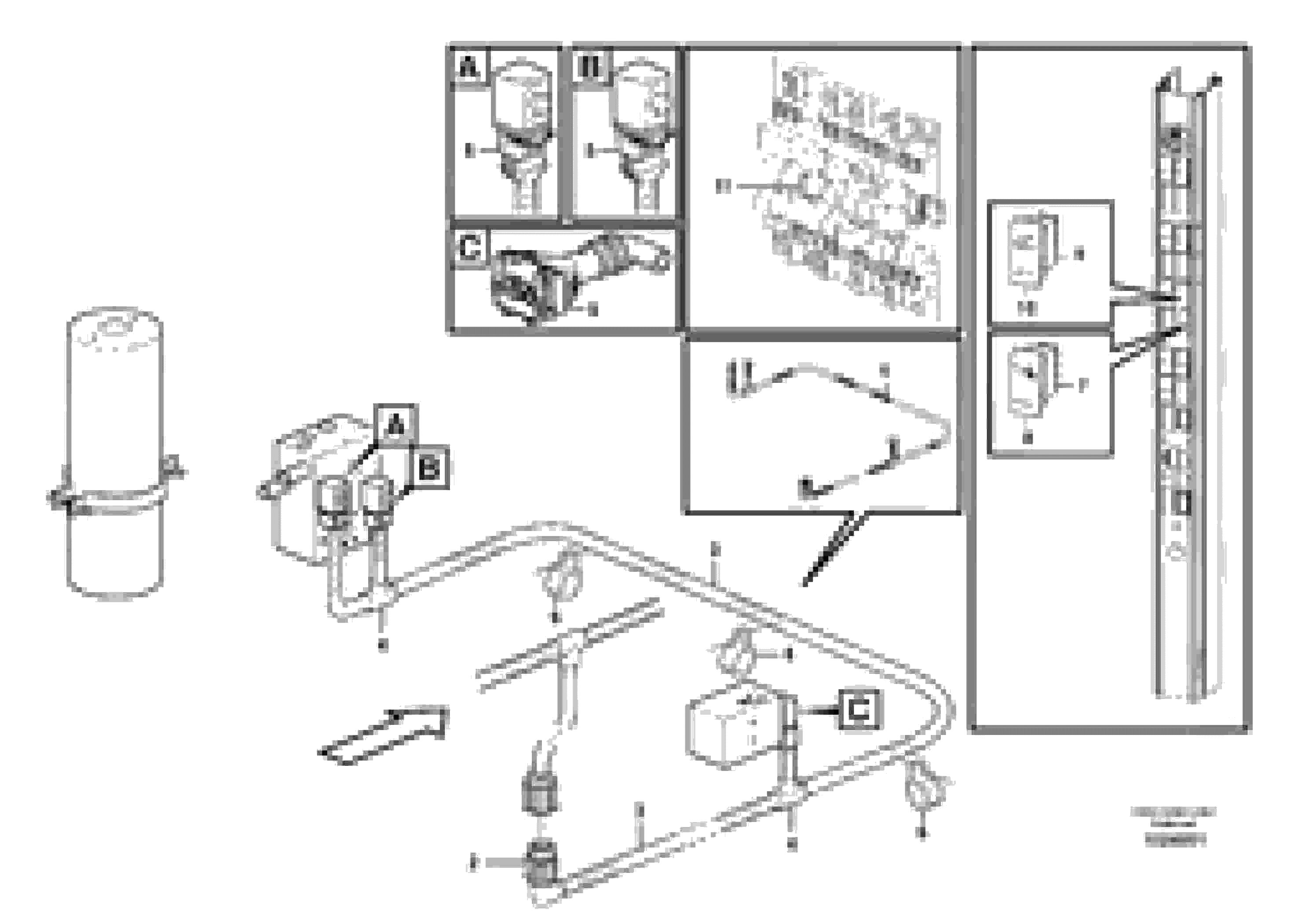 Схема запчастей Volvo L90F - 62019 Cable harness, boom suspension system L90F