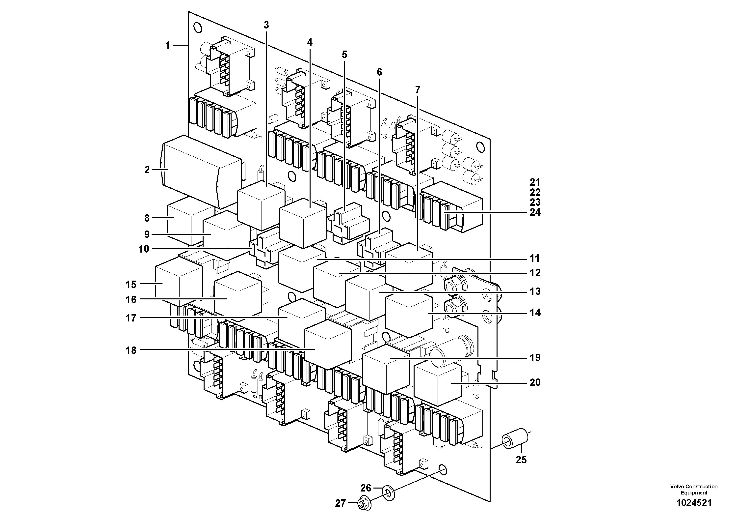 Схема запчастей Volvo L90F - 98536 Circuit board L90F