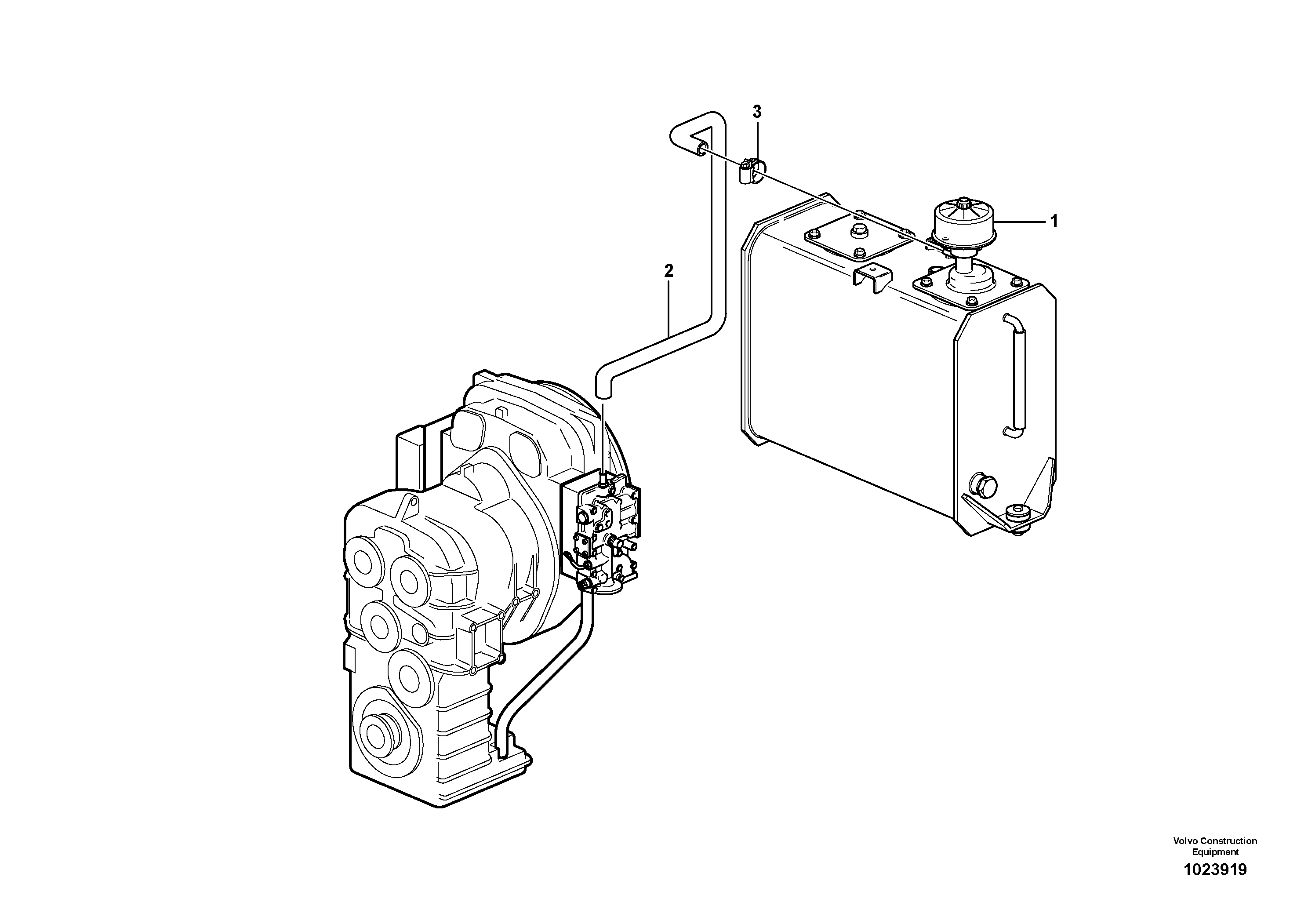 Схема запчастей Volvo L90F - 27453 Ventilation for transmission L90F