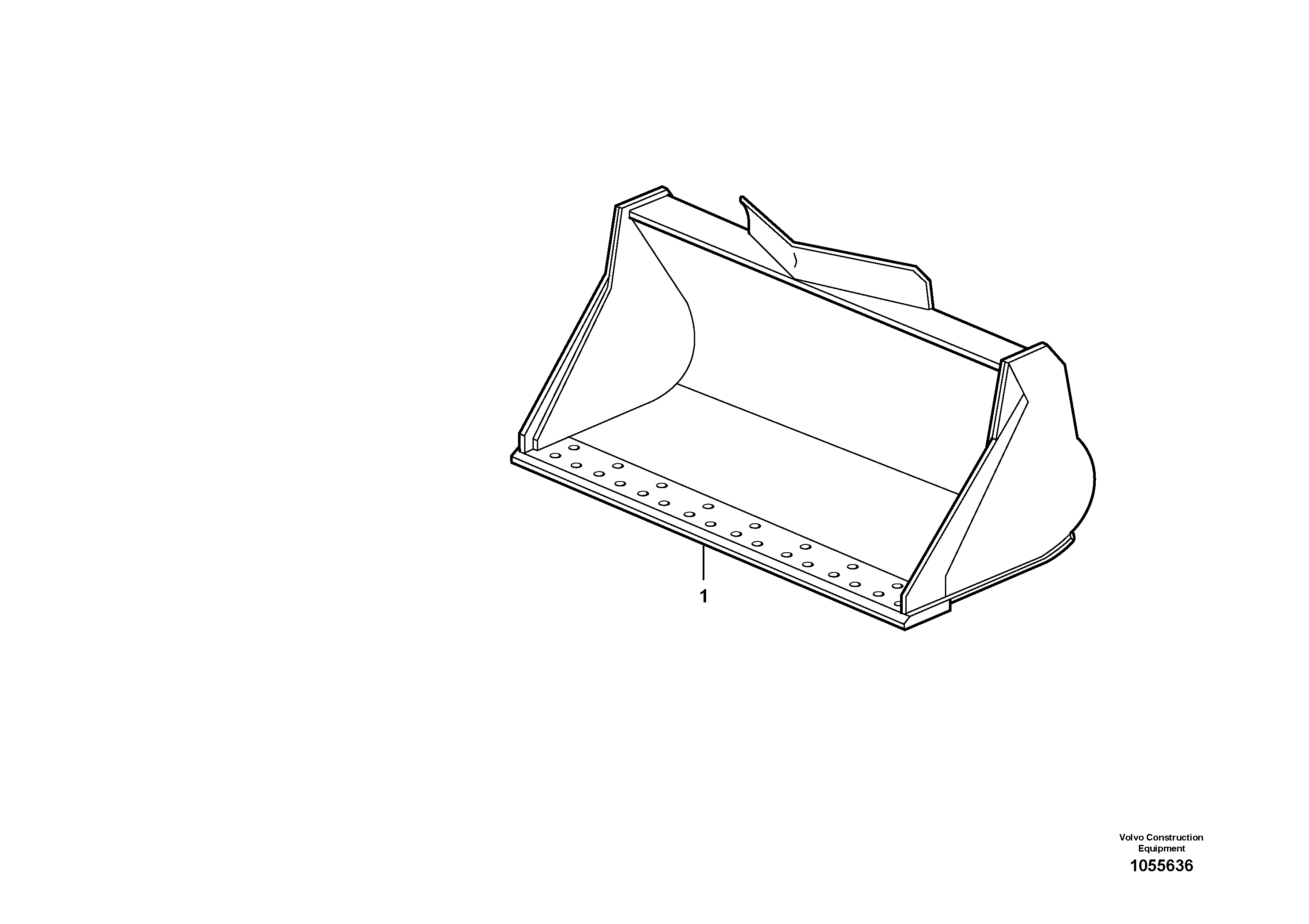 Схема запчастей Volvo L90F - 83207 Bucket, straight lip, alt. edge savers or teeth ATTACHMENTS ATTACHMENTS WHEEL LOADERS GEN. F