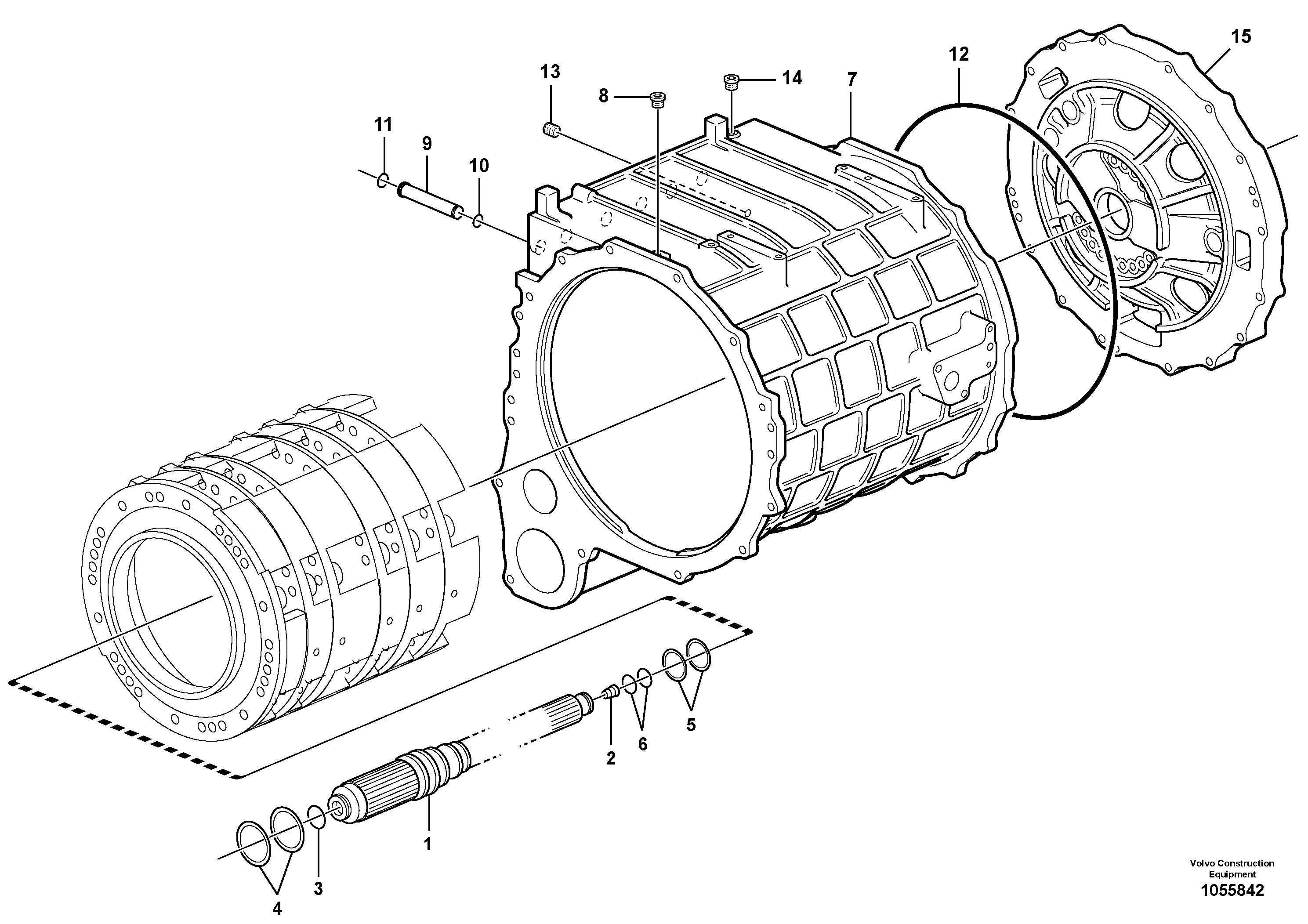 Схема запчастей Volvo L350F - 82843 Clutch body L350F