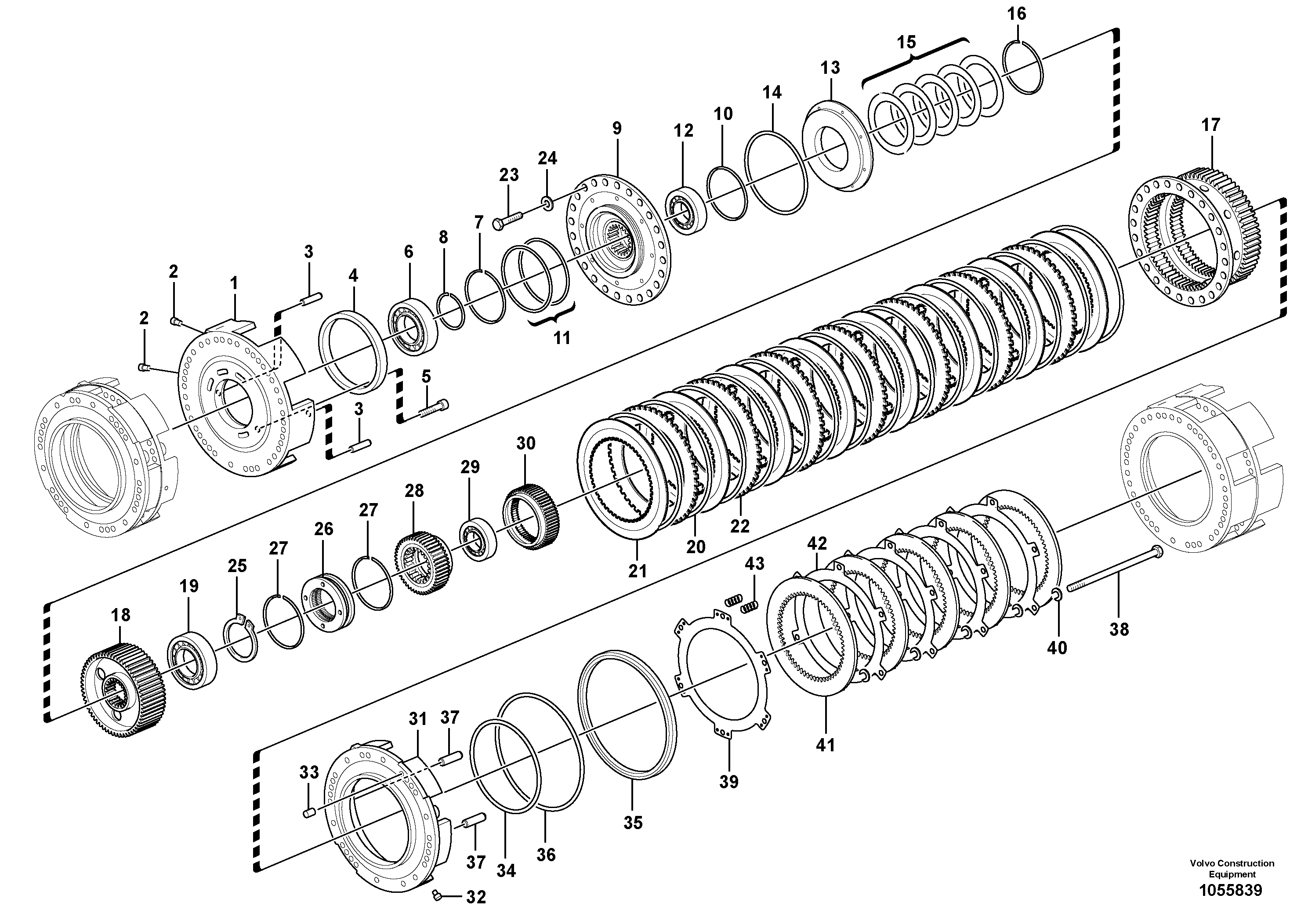 Схема запчастей Volvo L350F - 90035 2nd gear and 4th gear disc clutches L350F