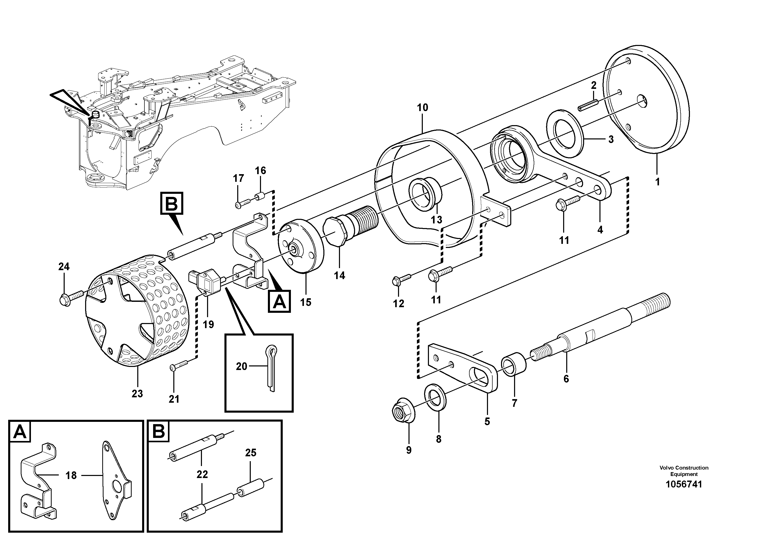 Схема запчастей Volvo L350F - 98352 Angle sensor, steering L350F