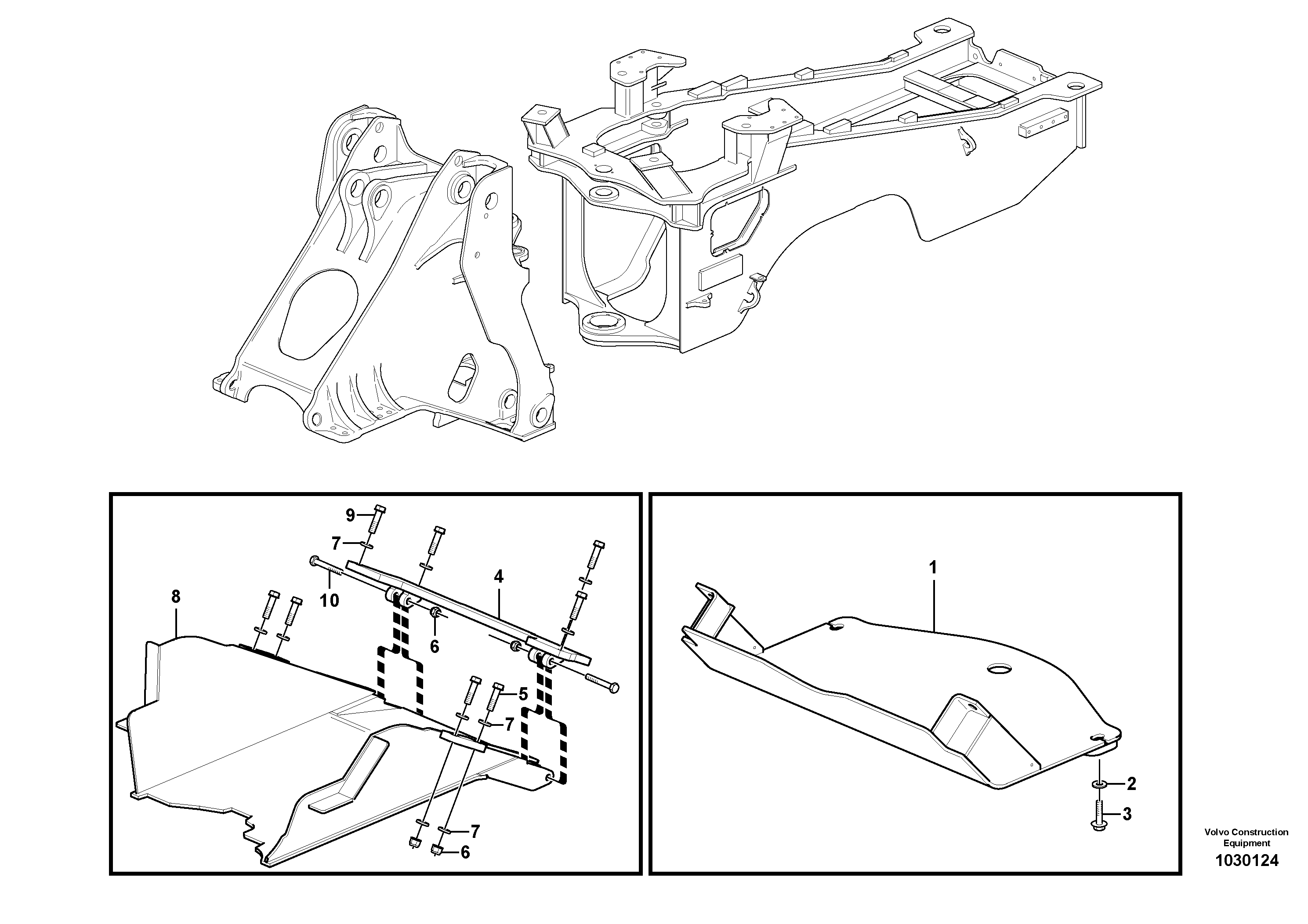 Схема запчастей Volvo L350F - 45888 Protecting plate L350F