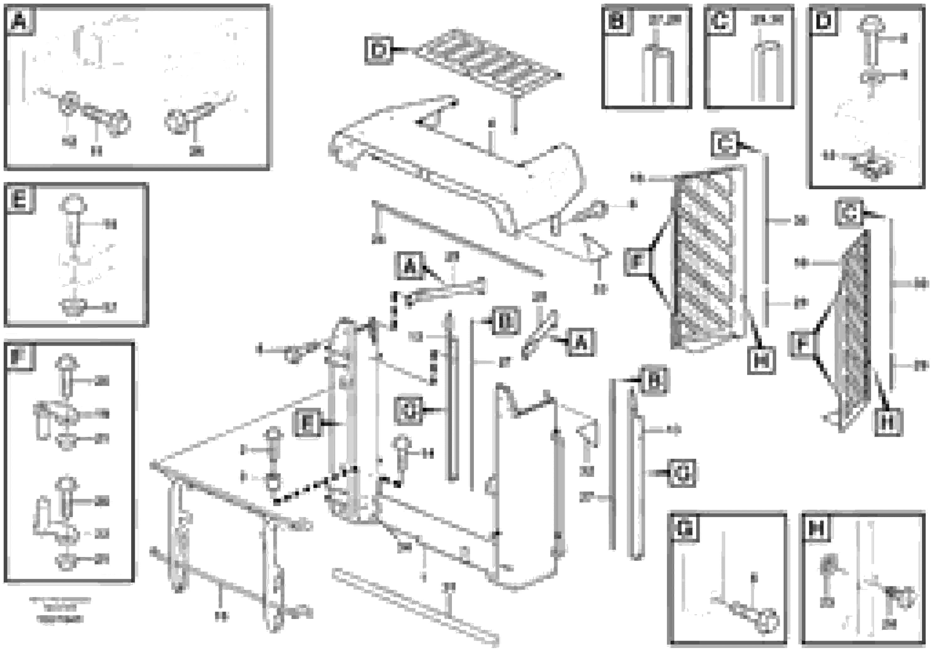 Схема запчастей Volvo L350F - 66737 Radiator casing L350F