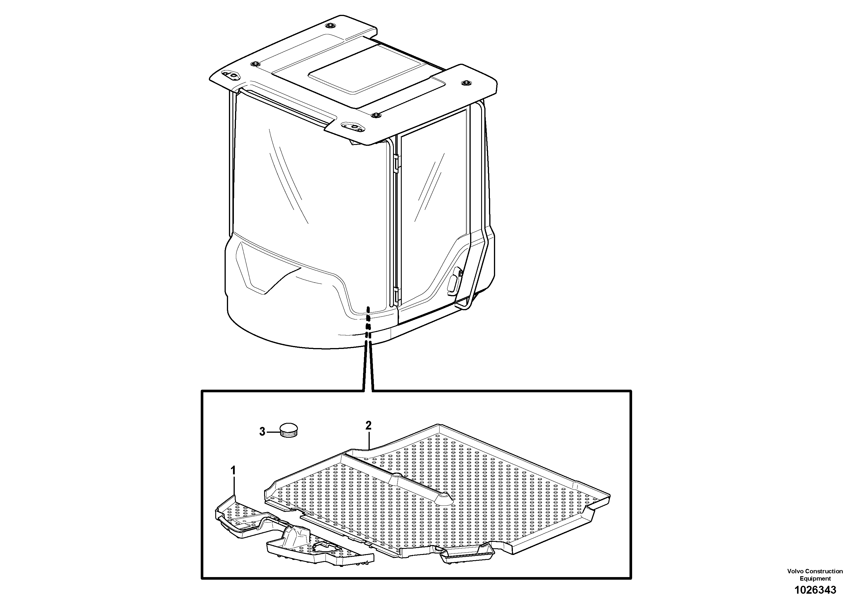 Схема запчастей Volvo L350F - 91758 Insulating matting L350F