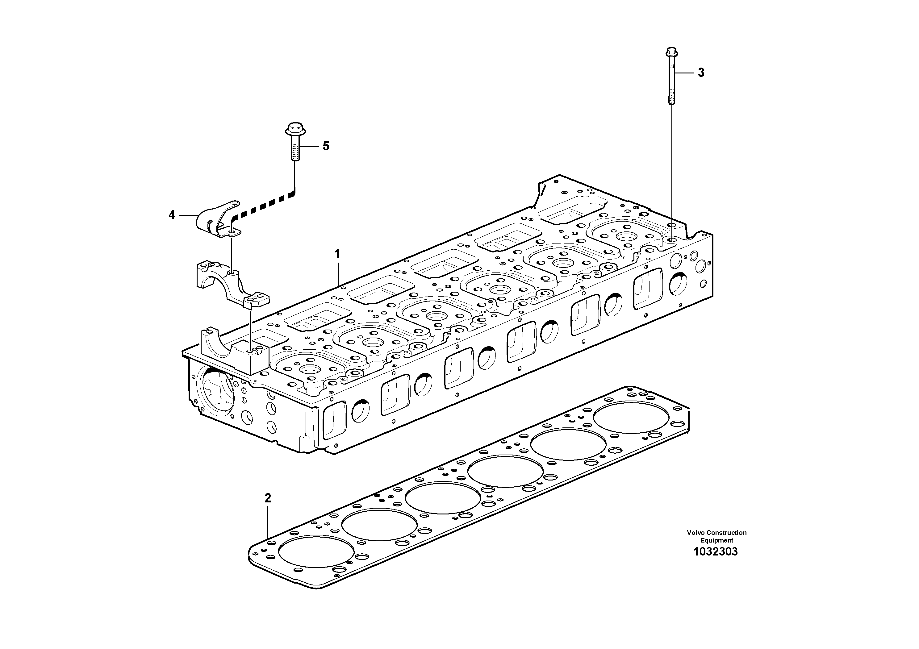 Схема запчастей Volvo L350F - 29097 Cylinder head with fitting parts L350F