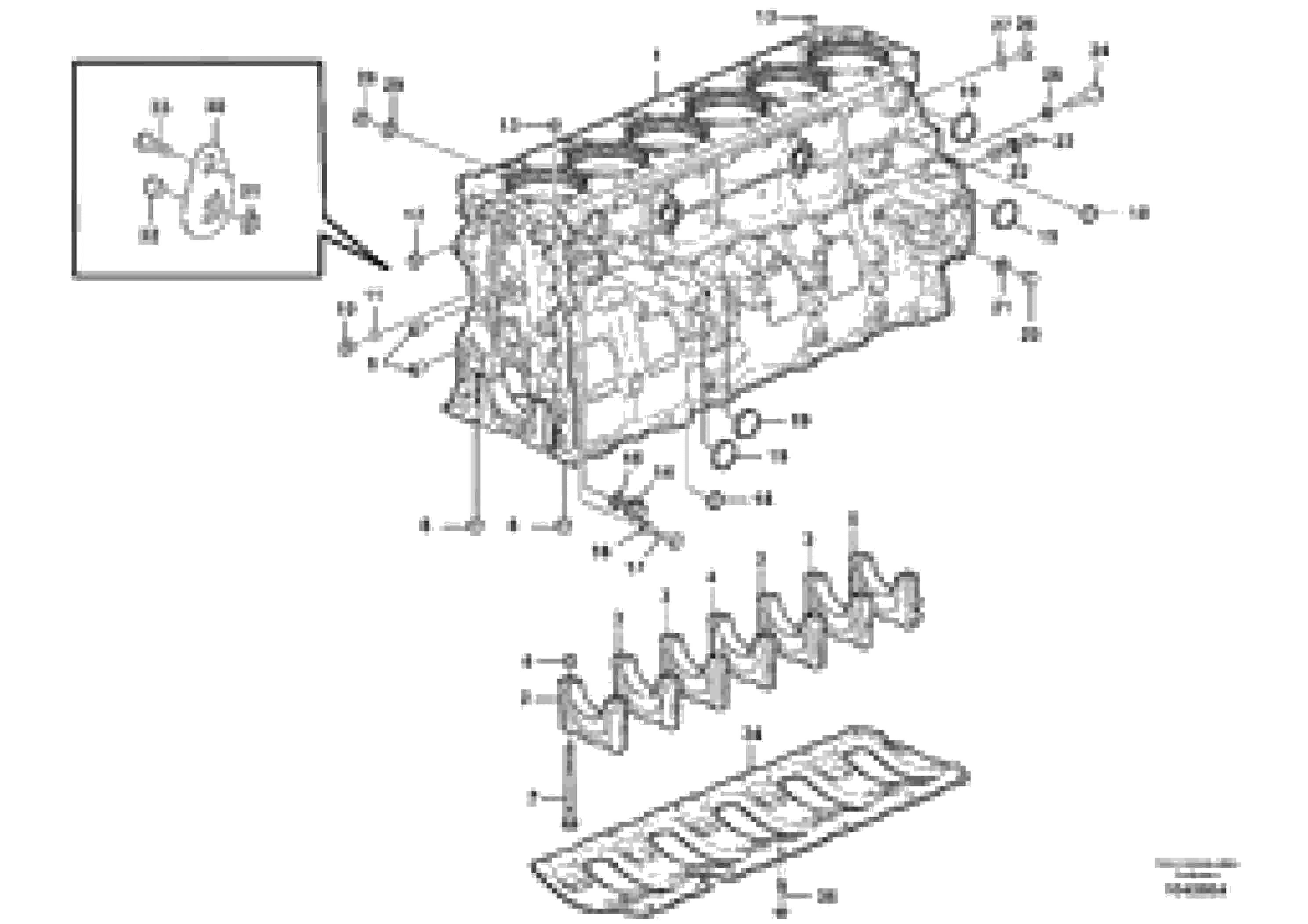 Схема запчастей Volvo L350F - 102837 Блок цилиндров L350F