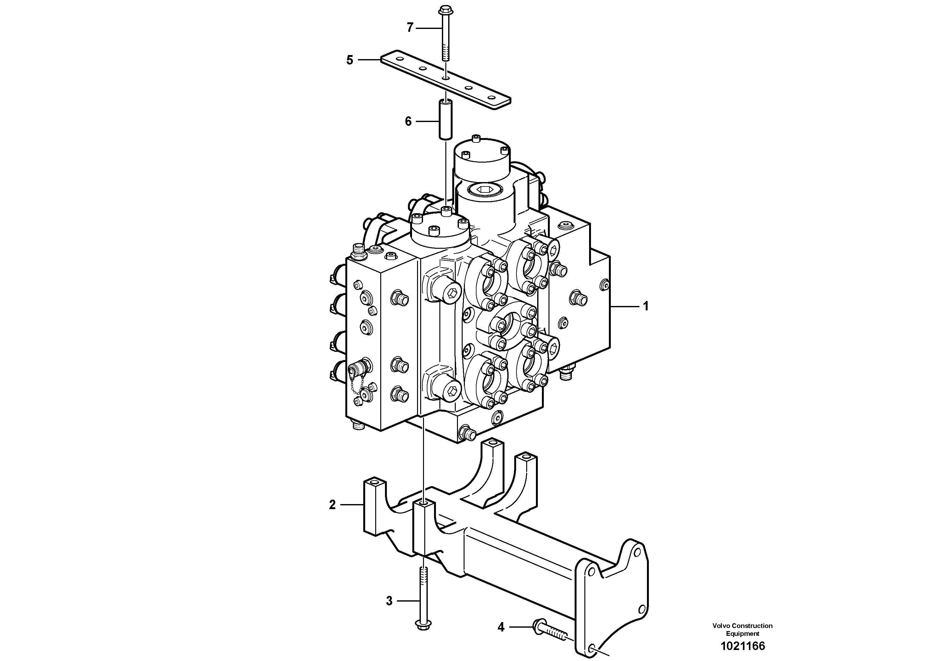 Схема запчастей Volvo L350F - 41873 Control valve with fitting parts L350F