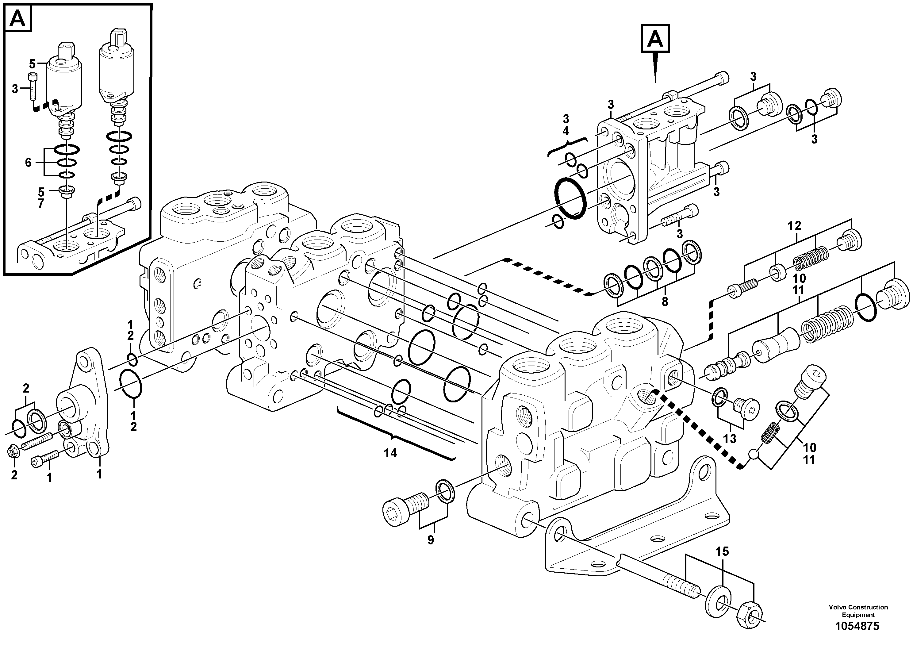 Схема запчастей Volvo L350F - 93662 Клапан регулирующий (распределительный) L350F