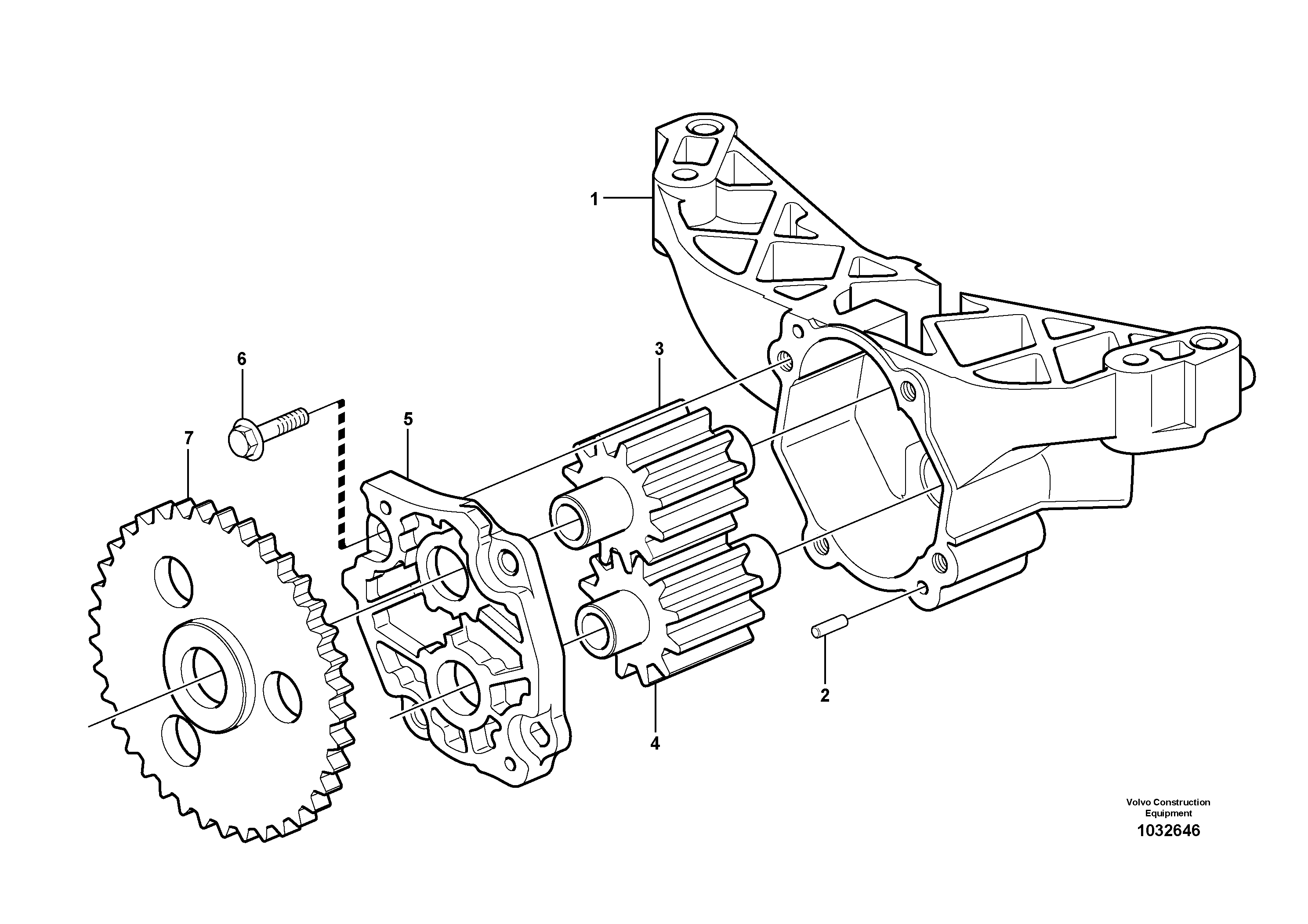 Схема запчастей Volvo L350F - 42750 Насос масляный L350F