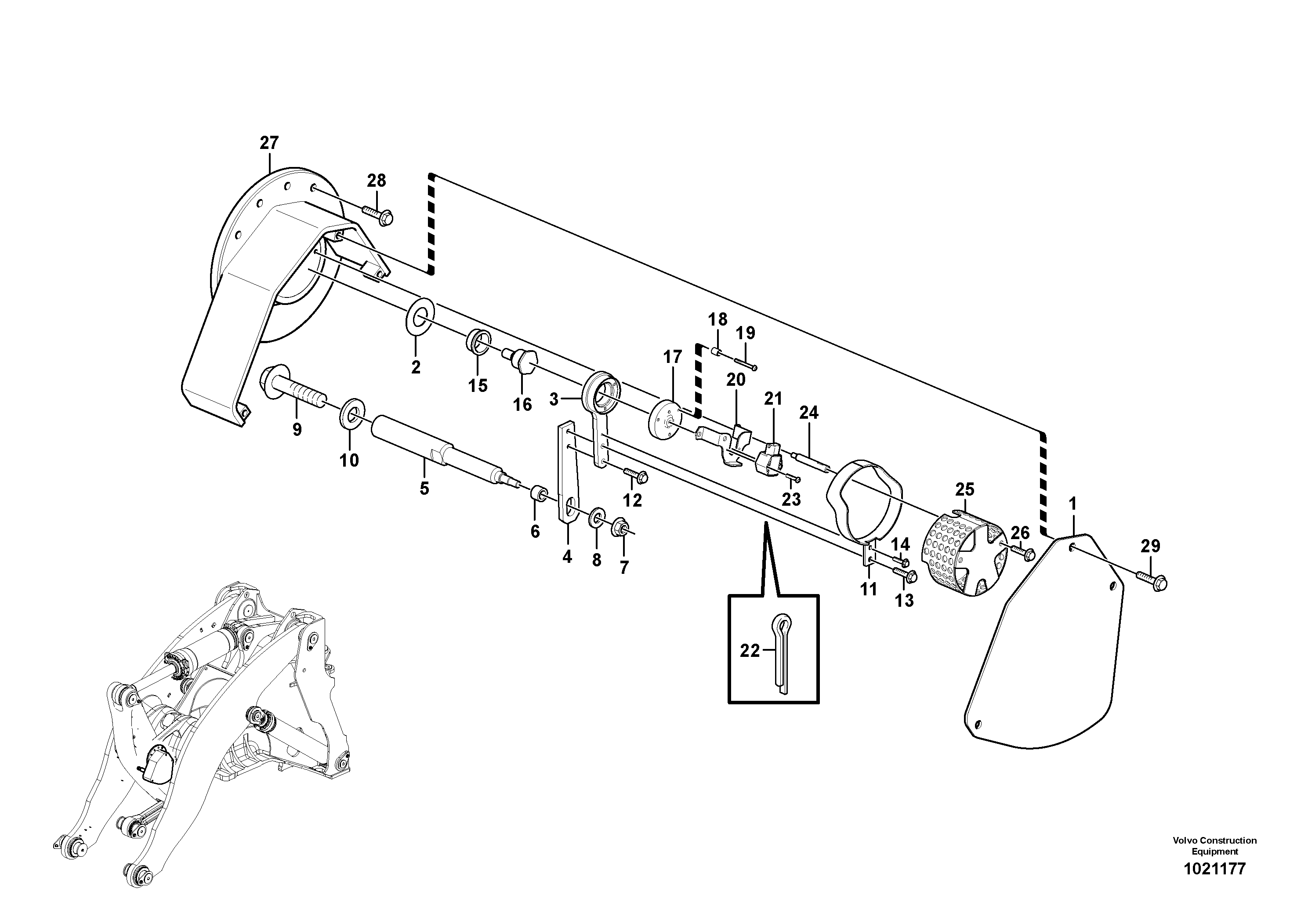 Схема запчастей Volvo L350F - 103387 Bucket positioner and boom kickout, tilting L350F