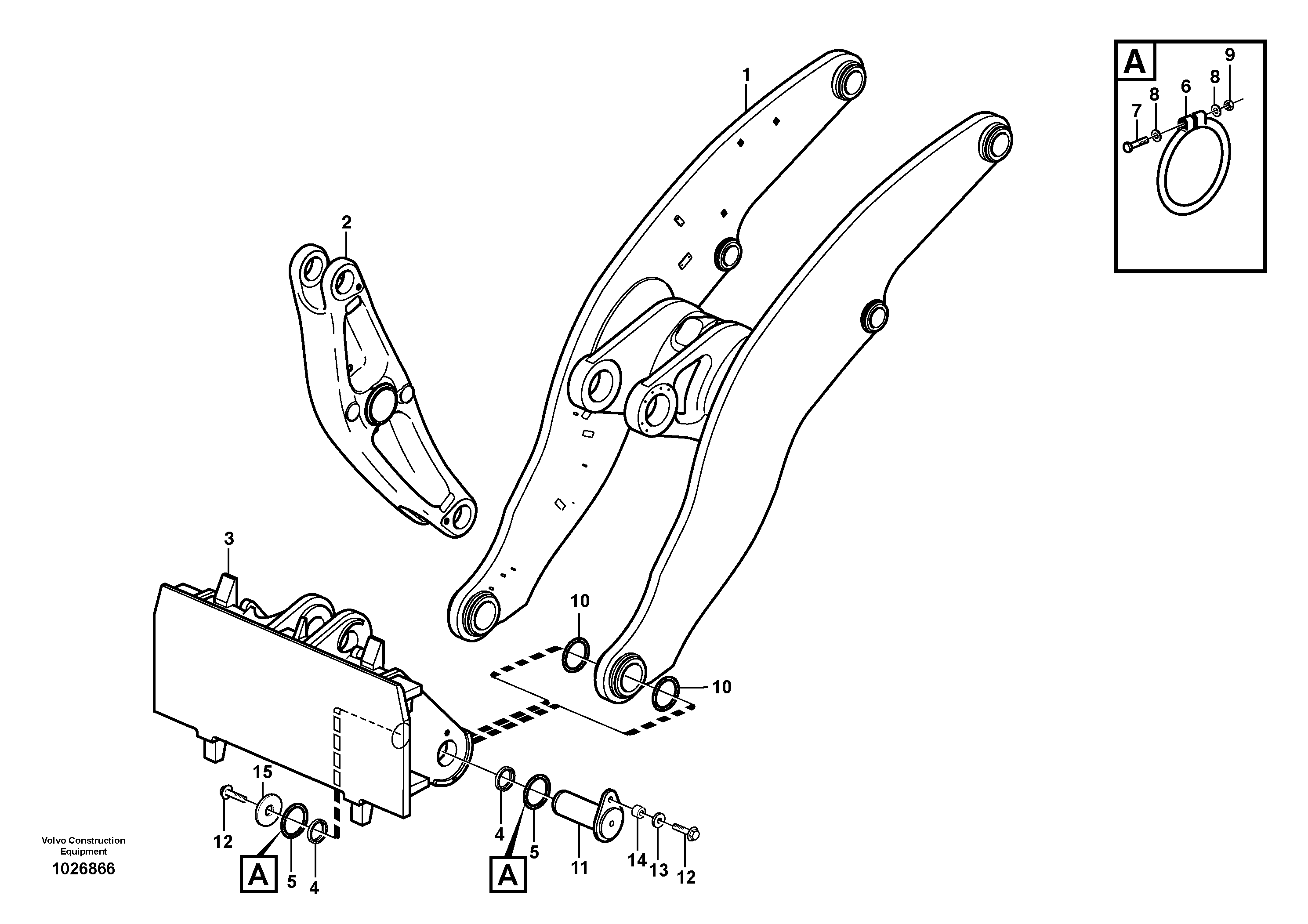 Схема запчастей Volvo L350F - 3291 Assemble attachment bracket L350F