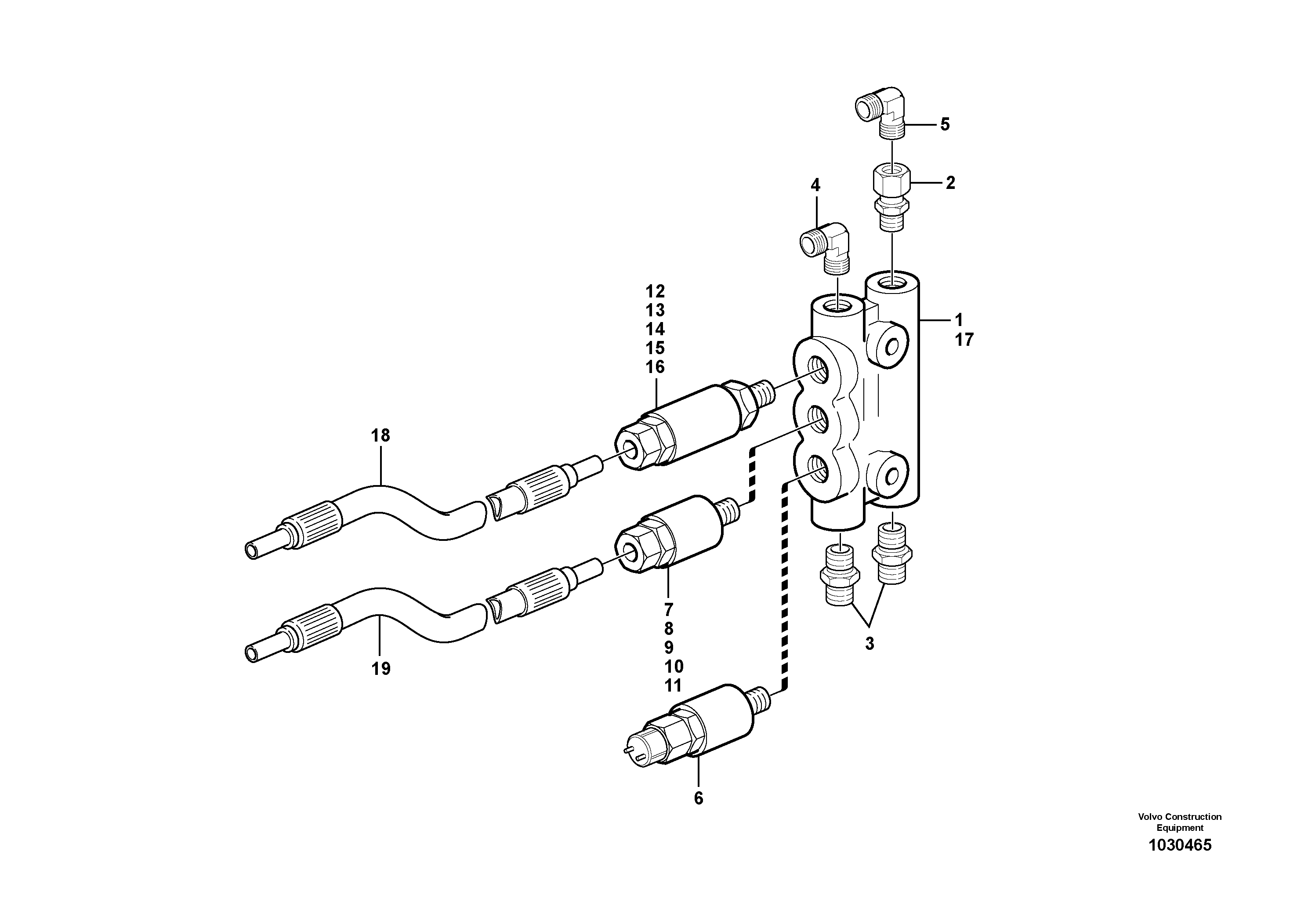 Схема запчастей Volvo L350F - 34160 Distribution block, B2 L350F