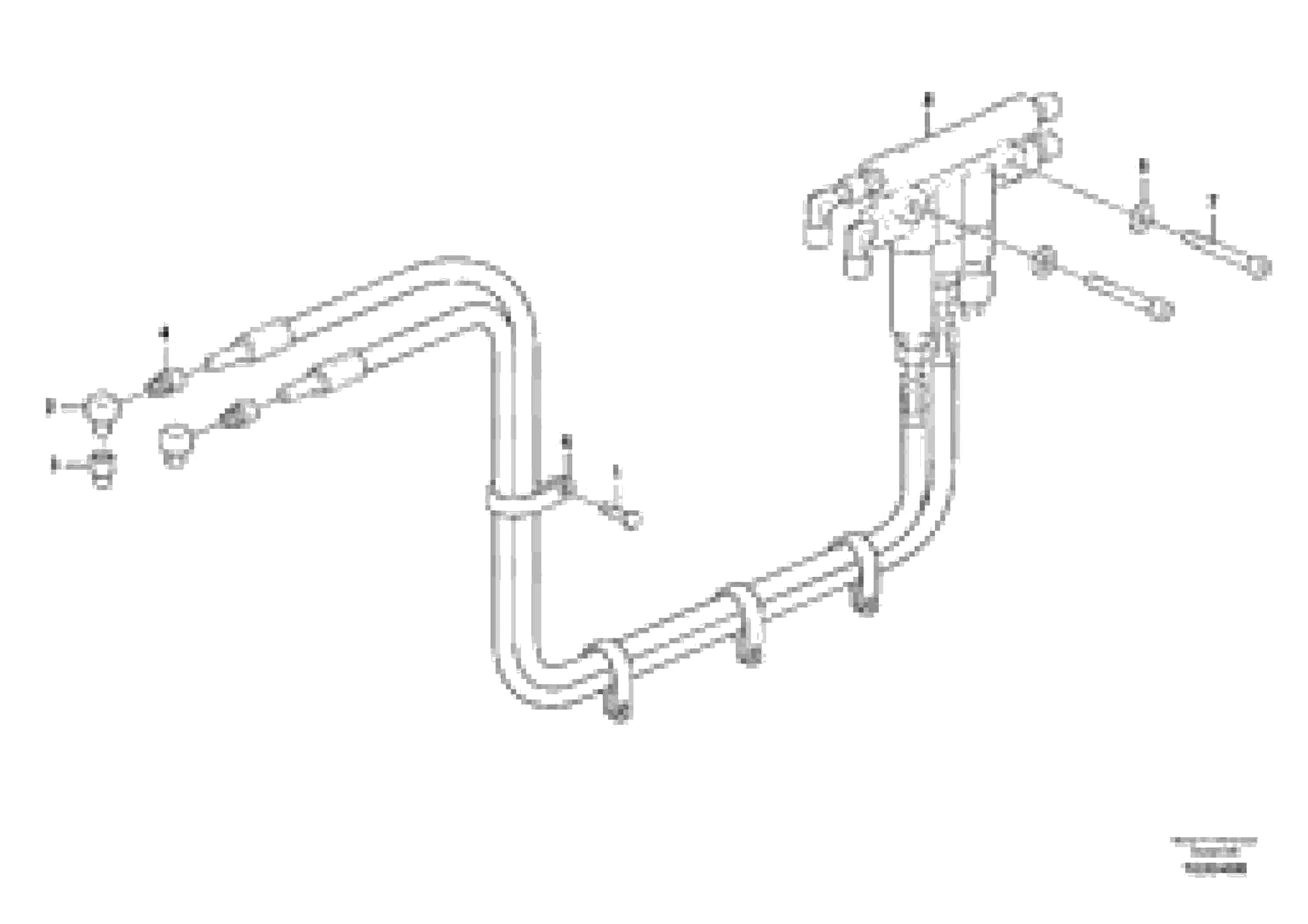 Схема запчастей Volvo L350F - 46199 Central lubrication with fitting parts. B2 L350F