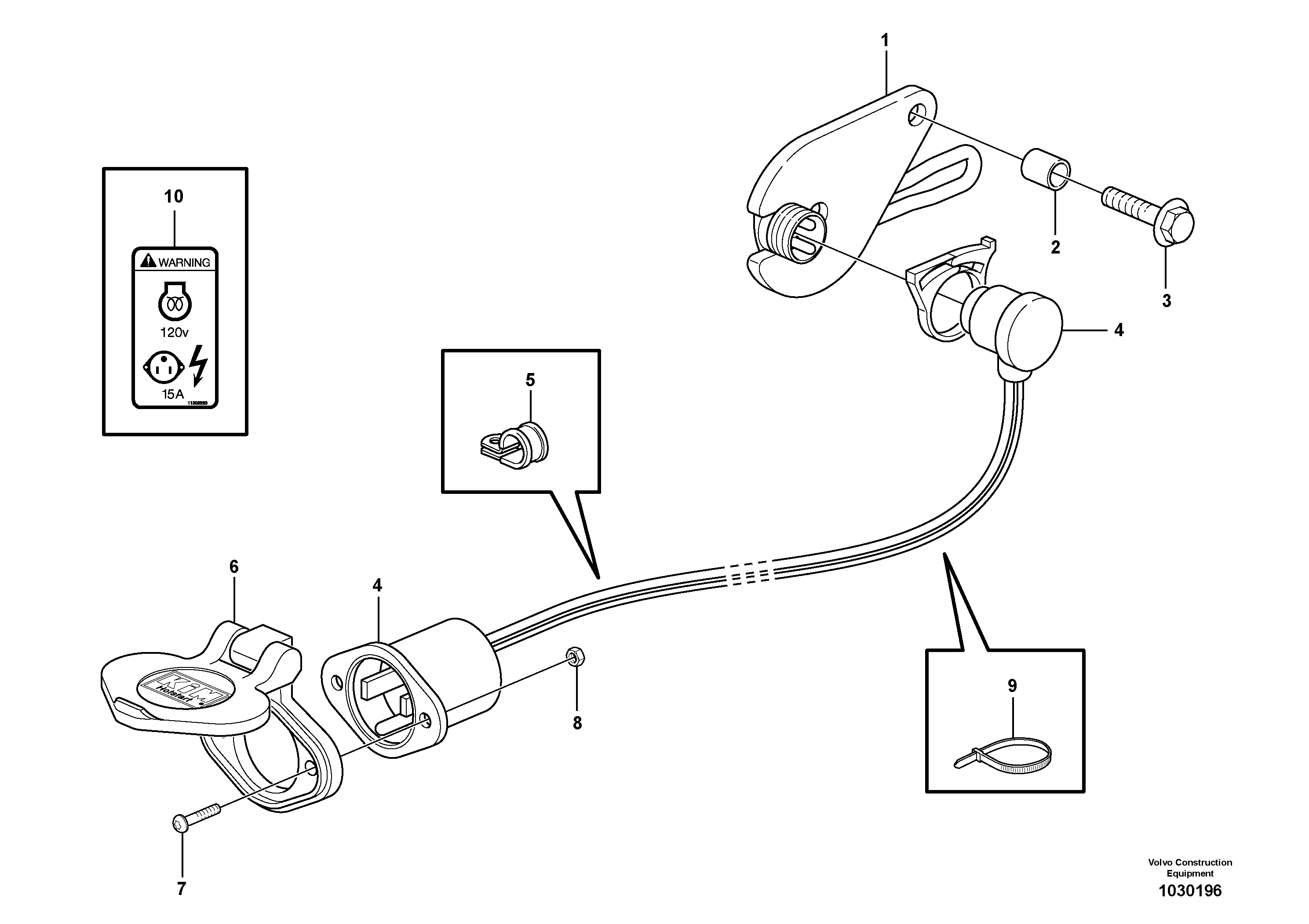 Схема запчастей Volvo L350F - 48520 Engine heater L350F