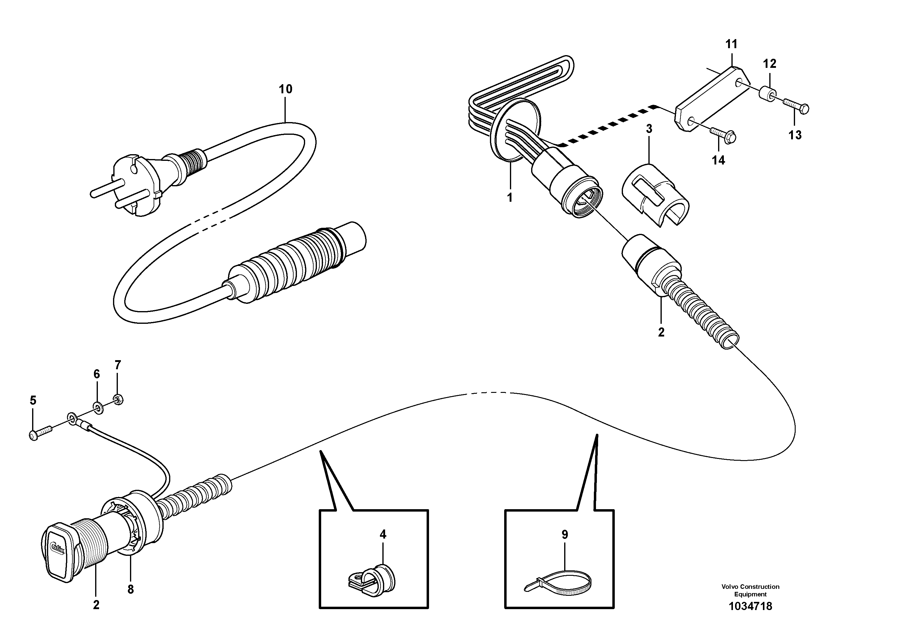 Схема запчастей Volvo L350F - 48521 Engine heater L350F