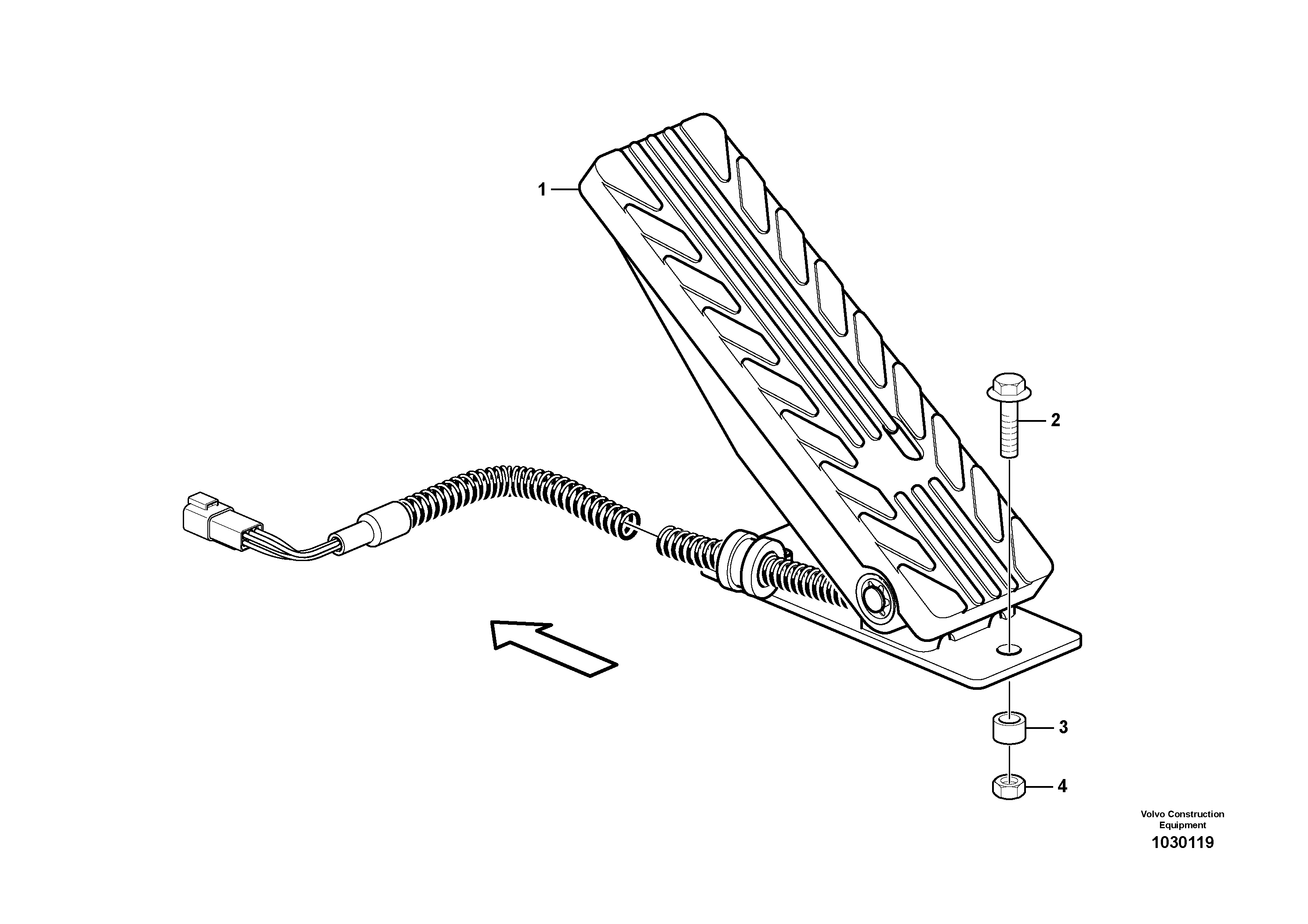 Схема запчастей Volvo L350F - 11307 Accelerator pedal L350F