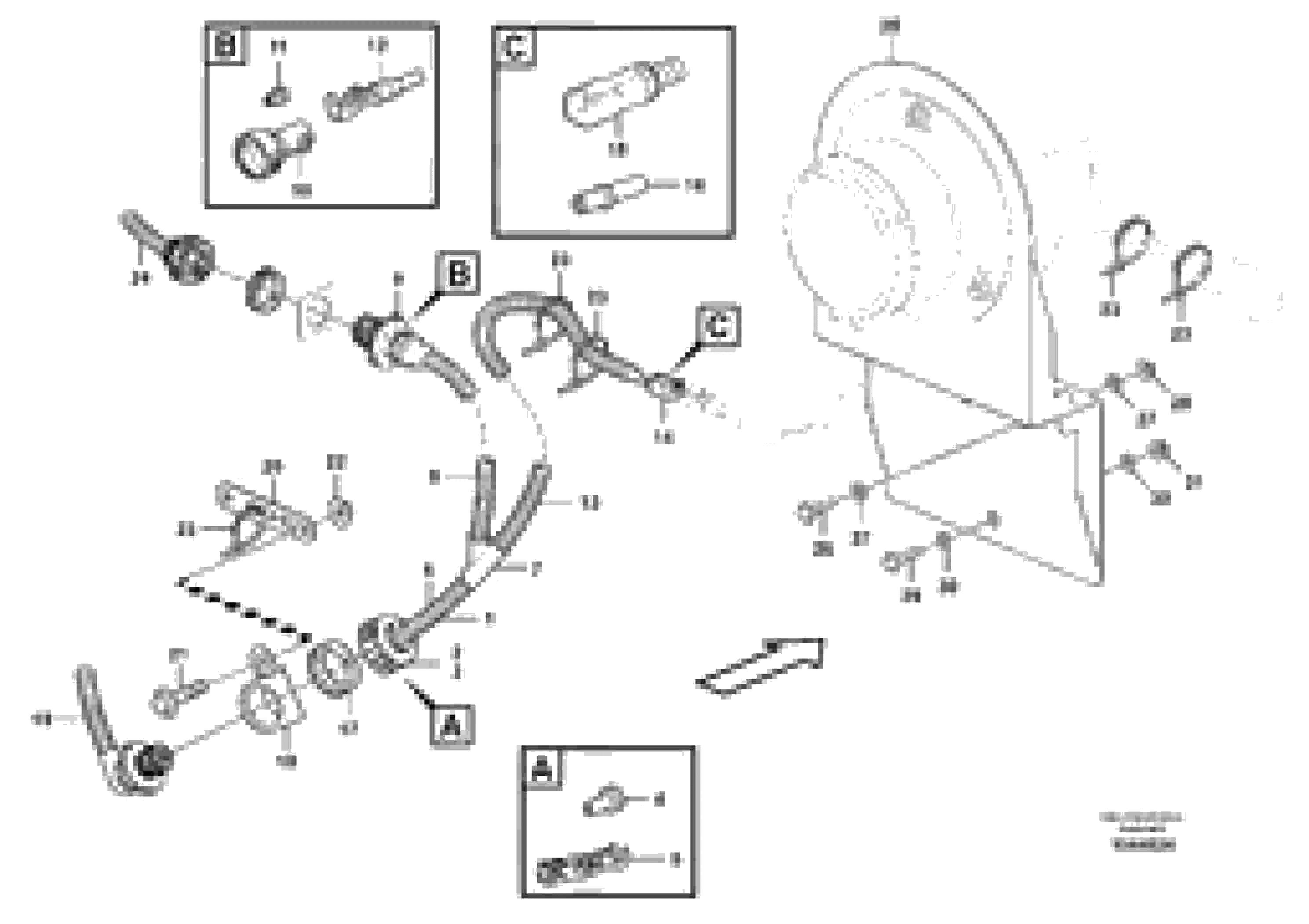 Схема запчастей Volvo L350F - 16890 Cable harness, strobe light L350F