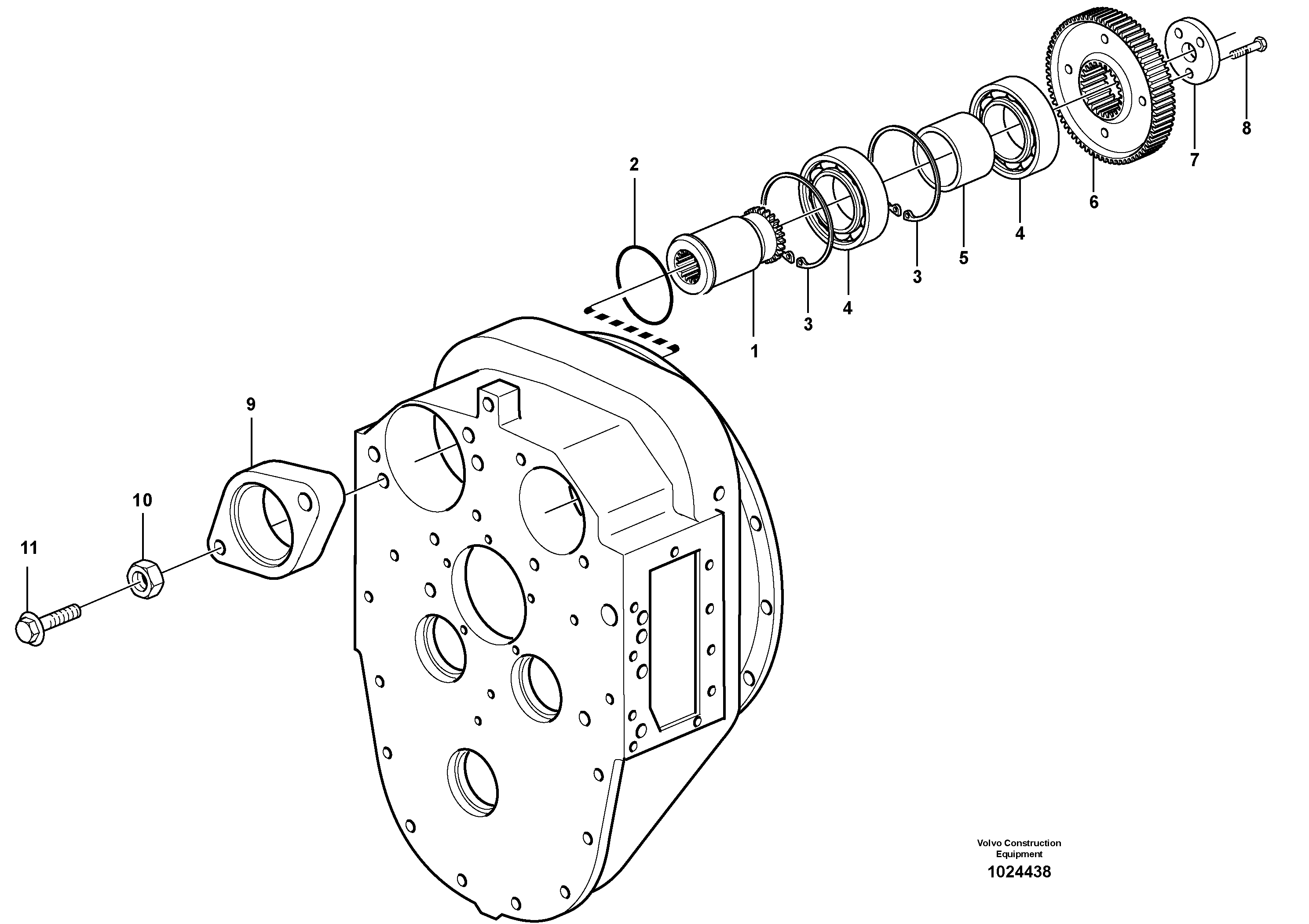 Схема запчастей Volvo L60F - 31666 Pump drive L60F