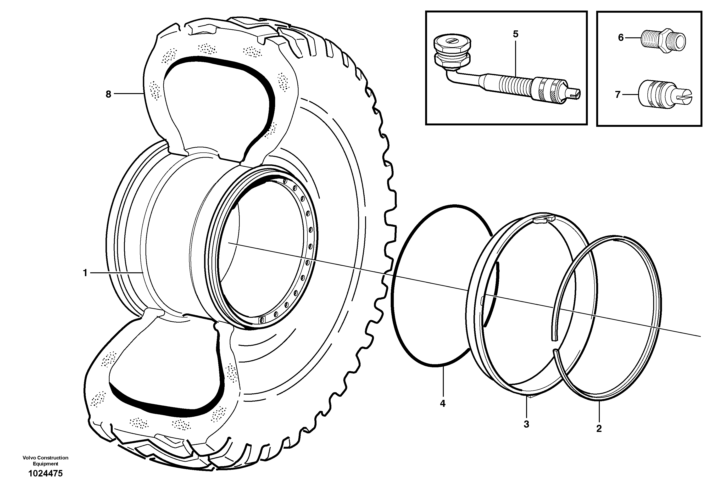 Схема запчастей Volvo L60F - 24266 Wheel L60F