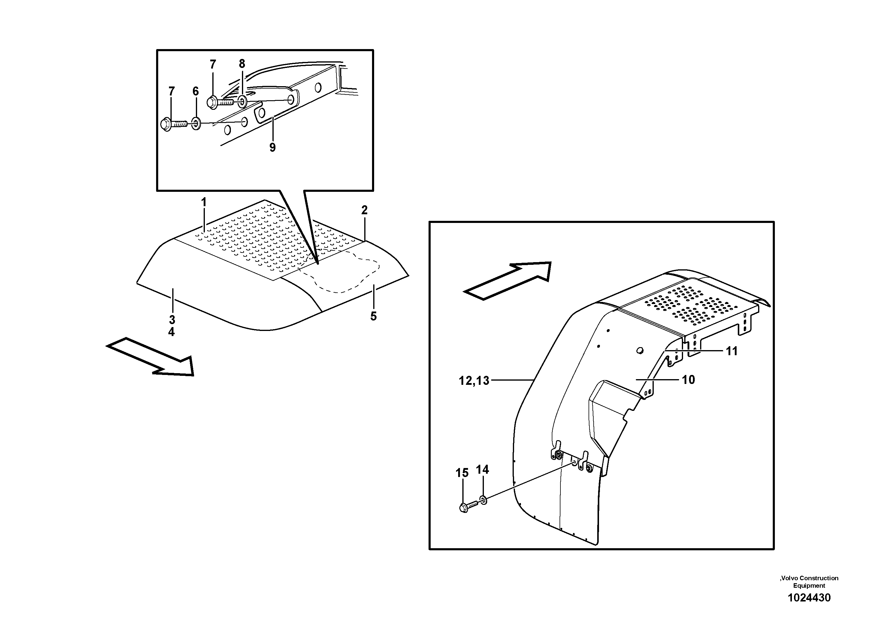 Схема запчастей Volvo L60F - 36765 Fender, rear L60F