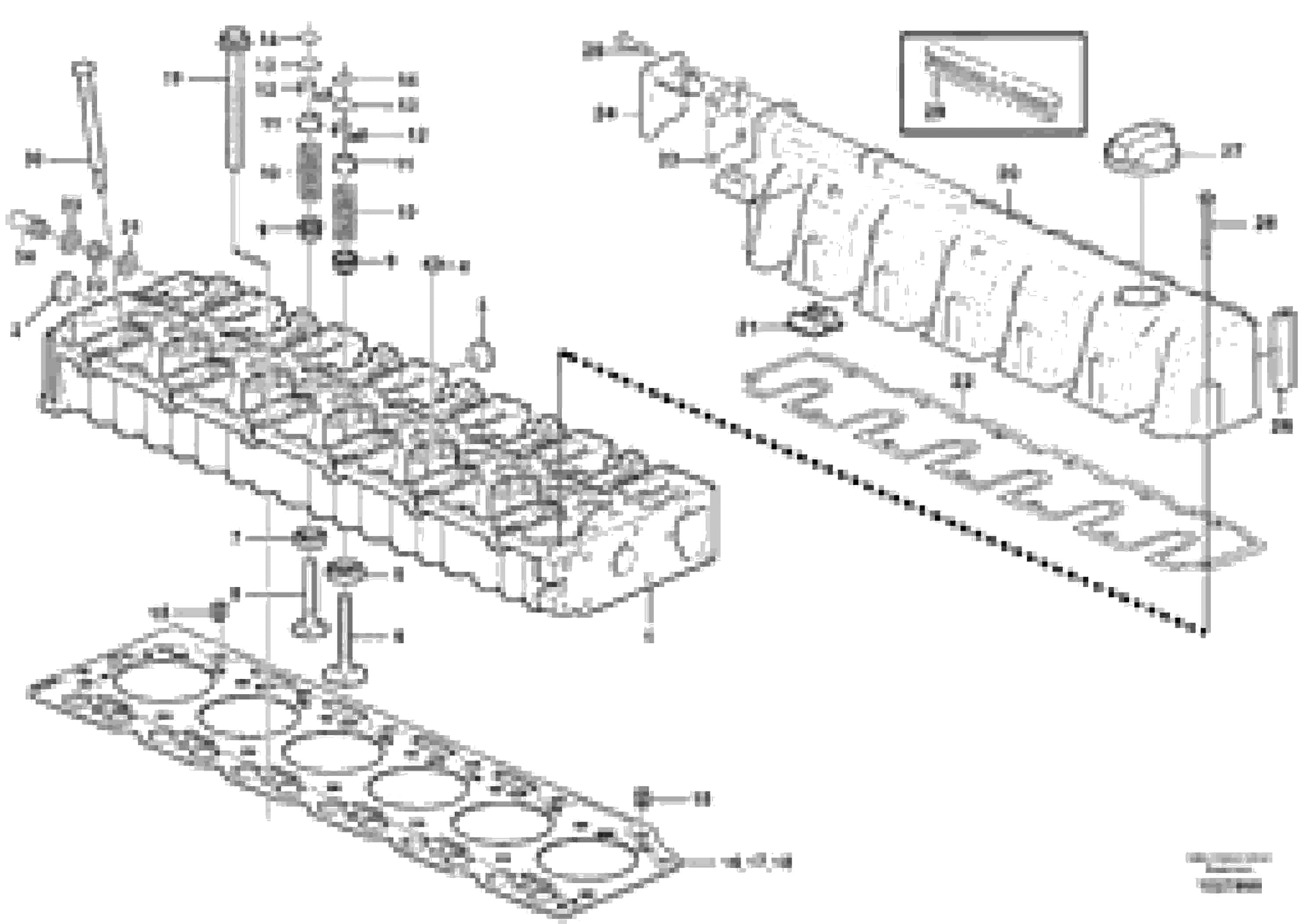 Схема запчастей Volvo L60F - 38867 Головка блока цилиндров L60F