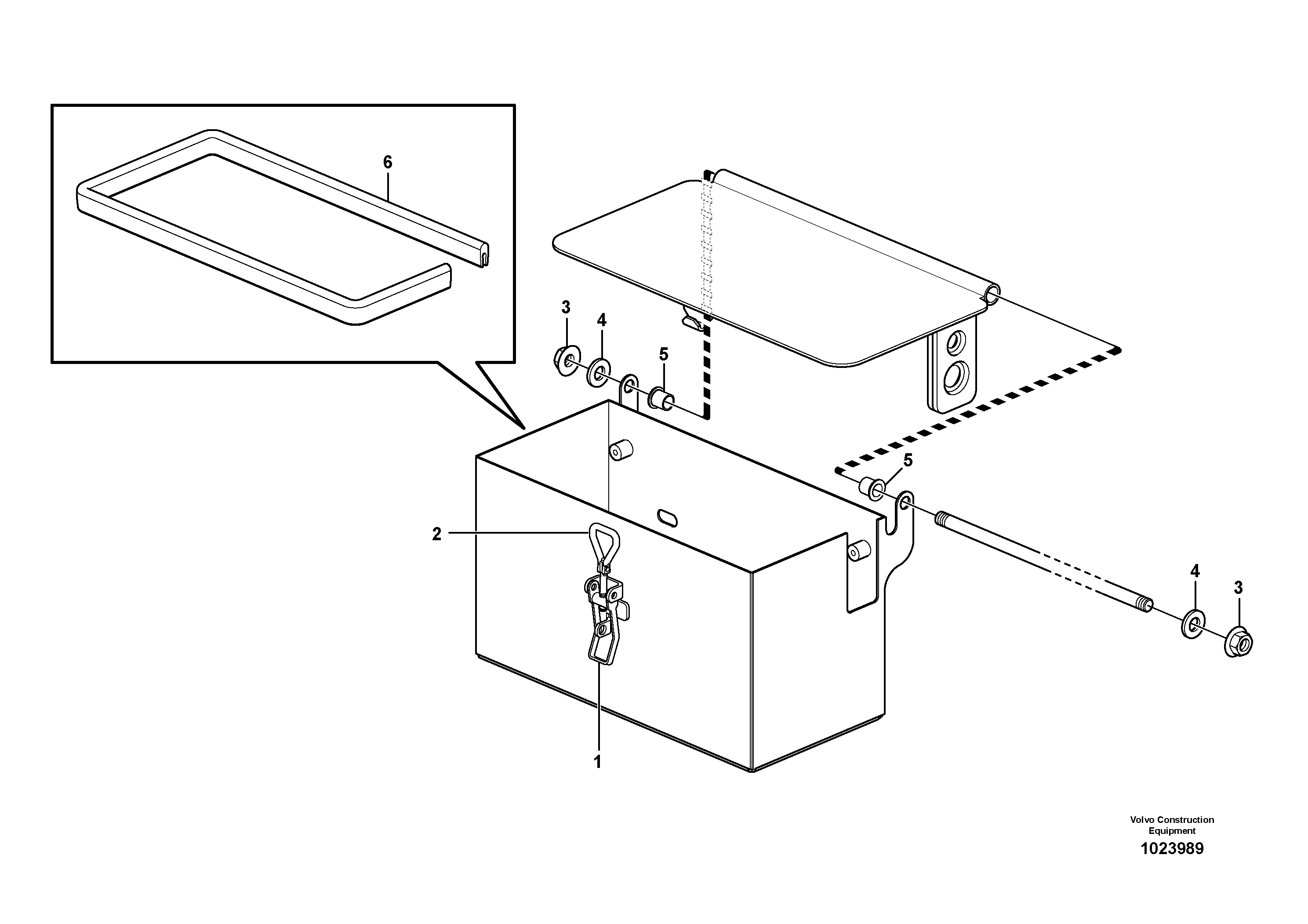 Схема запчастей Volvo L60F - 33016 Tool box L60F